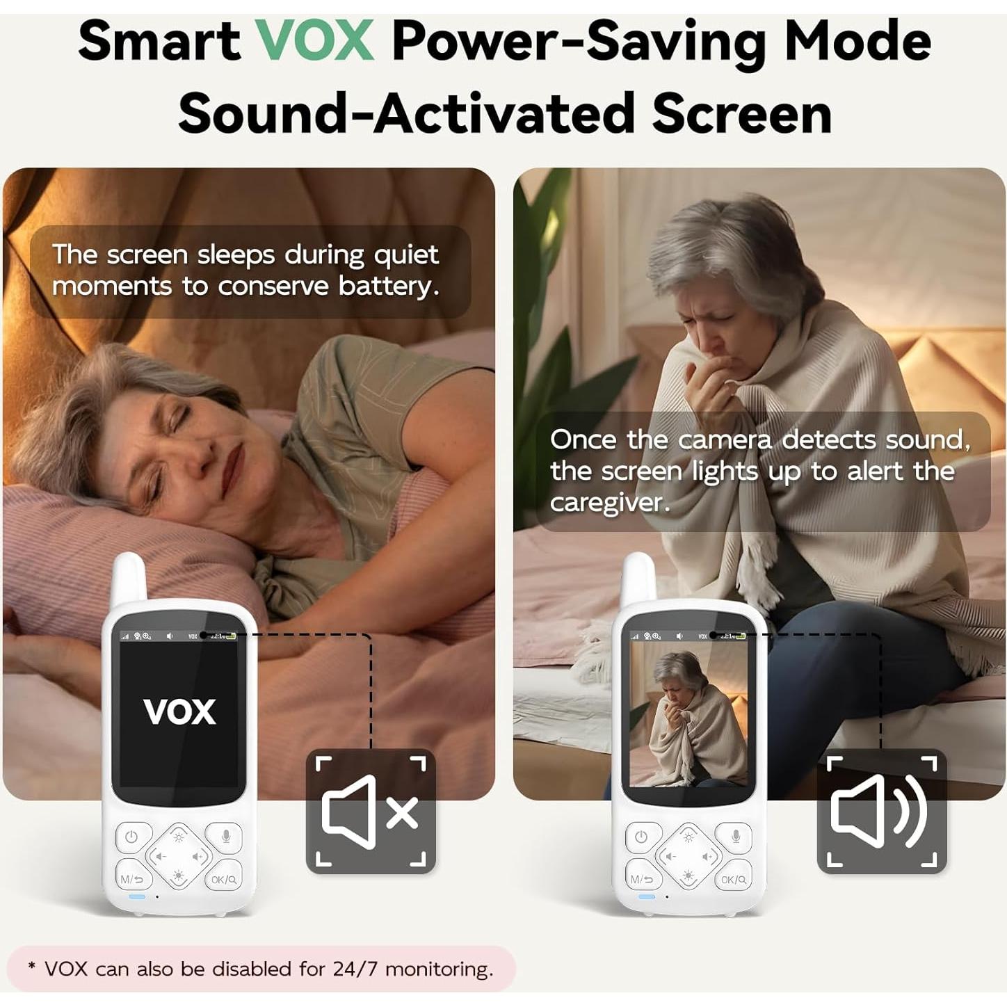 Monitor para Ancianos Zaguoroo ABM800 con Cámara y Audio