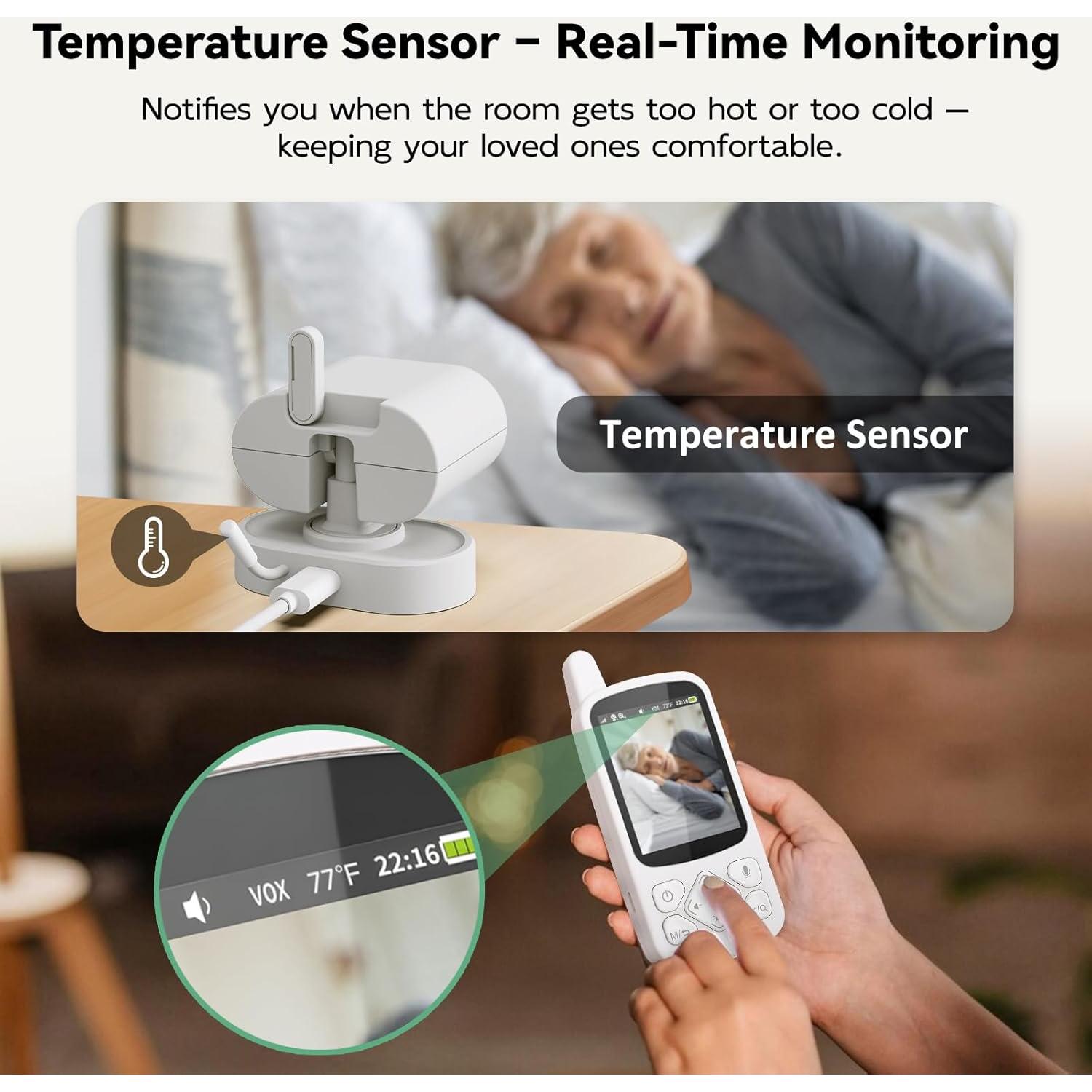 Monitor para Ancianos Zaguoroo ABM800 con Cámara y Audio