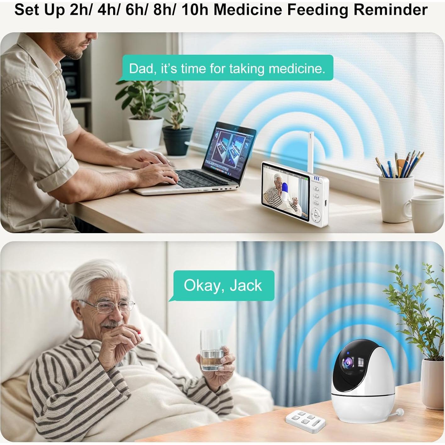 Monitor para Ancianos Anhong ABM200 con Cámara y Audio 5"