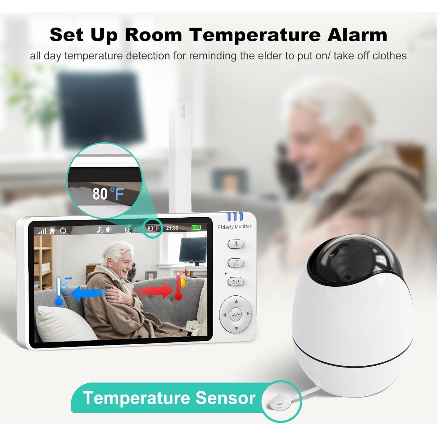 Monitor para Ancianos Anhong ABM200 con Cámara y Audio 5"