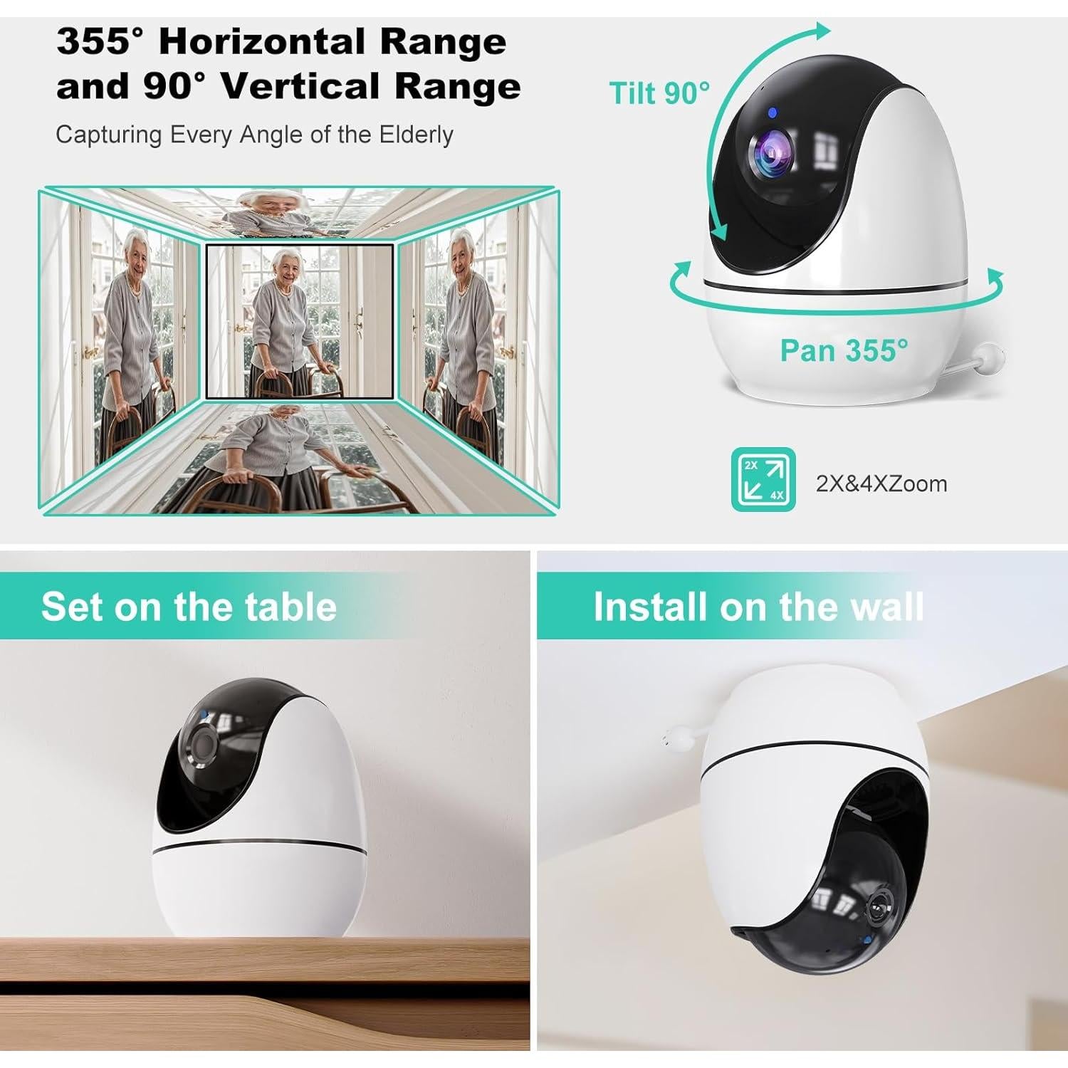 Monitor para Ancianos Anhong ABM200 con Cámara y Audio 5"