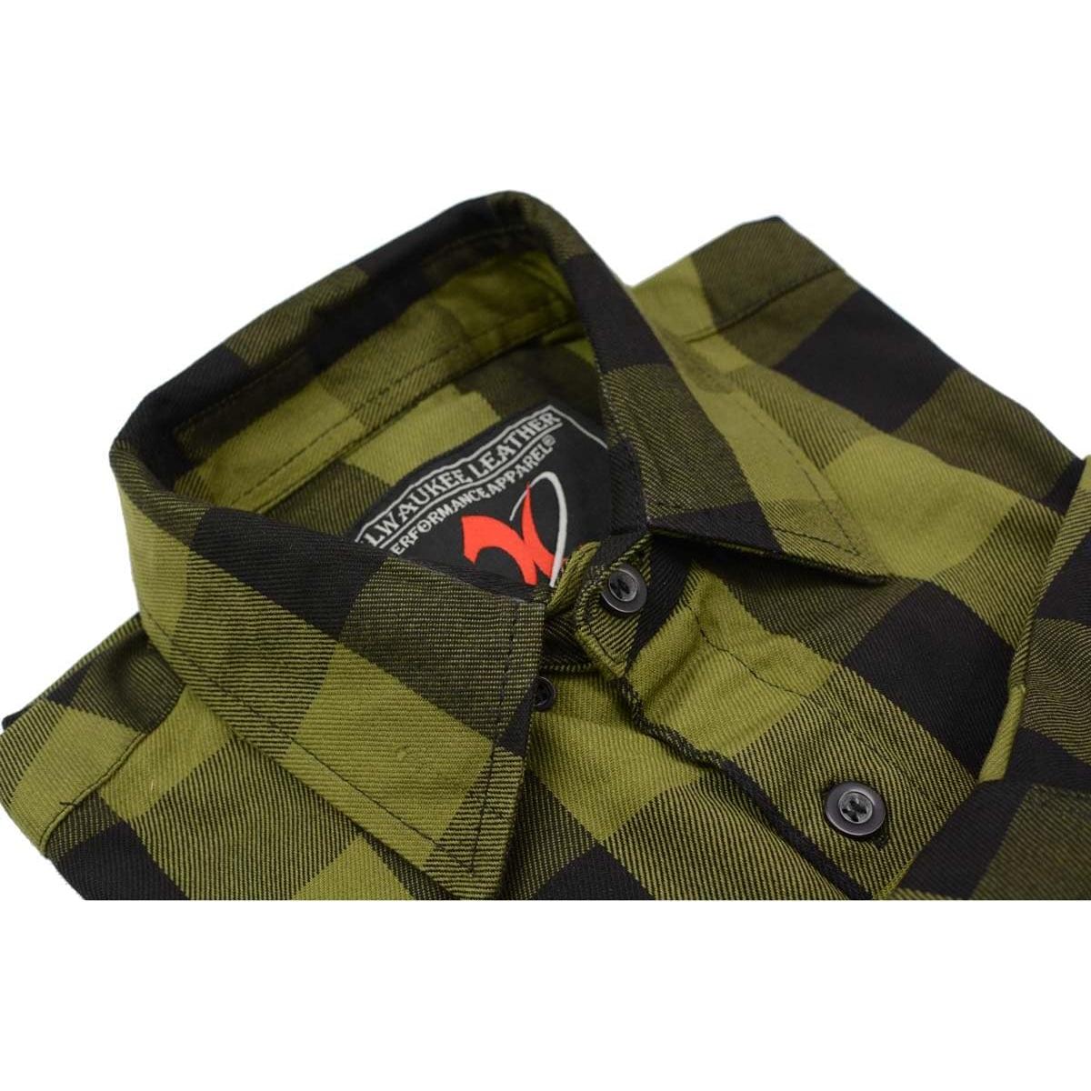 Camisa de Cuadros de Algodón Milwaukee Leather 4X Grande