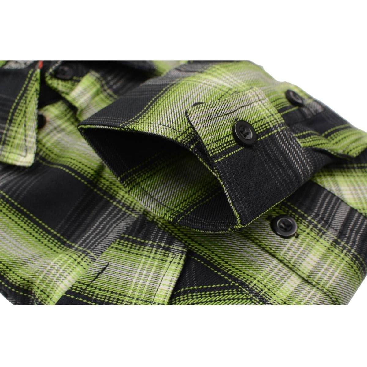 Camisa de Franela a Cuadros Milwaukee Leather 100% Algodón