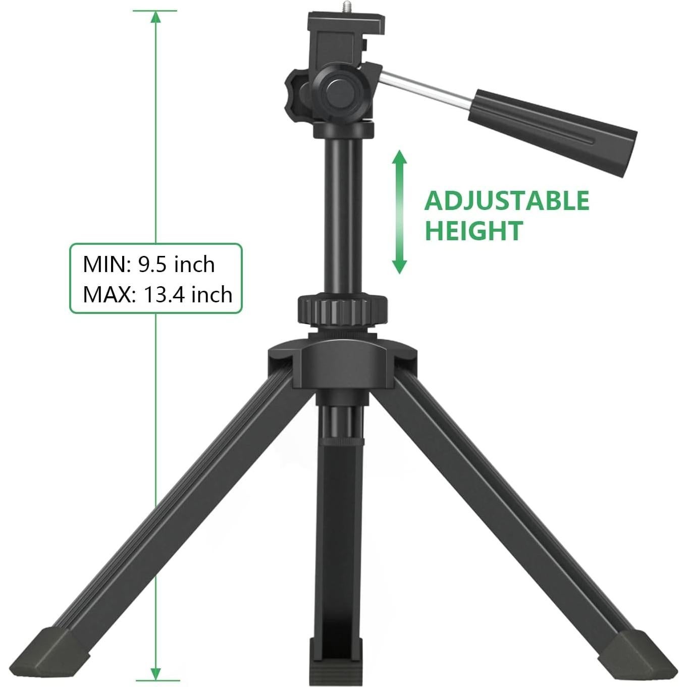 Trípode Compacto de Mesa WEOOEN Ajustable 24.1-34 cm
