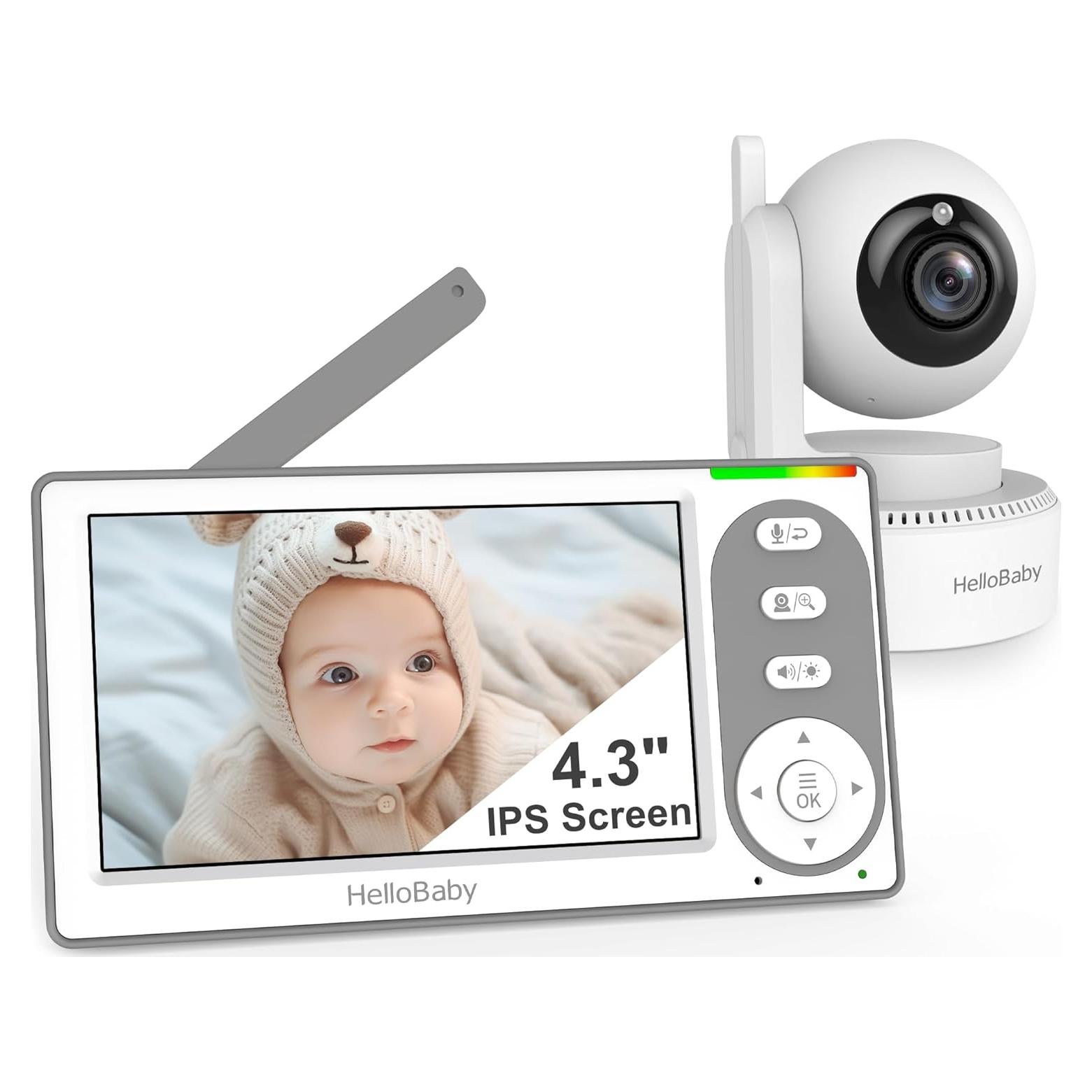 Monitor de Bebé HelloBaby HB6148 4.3'' Video Sin WiFi