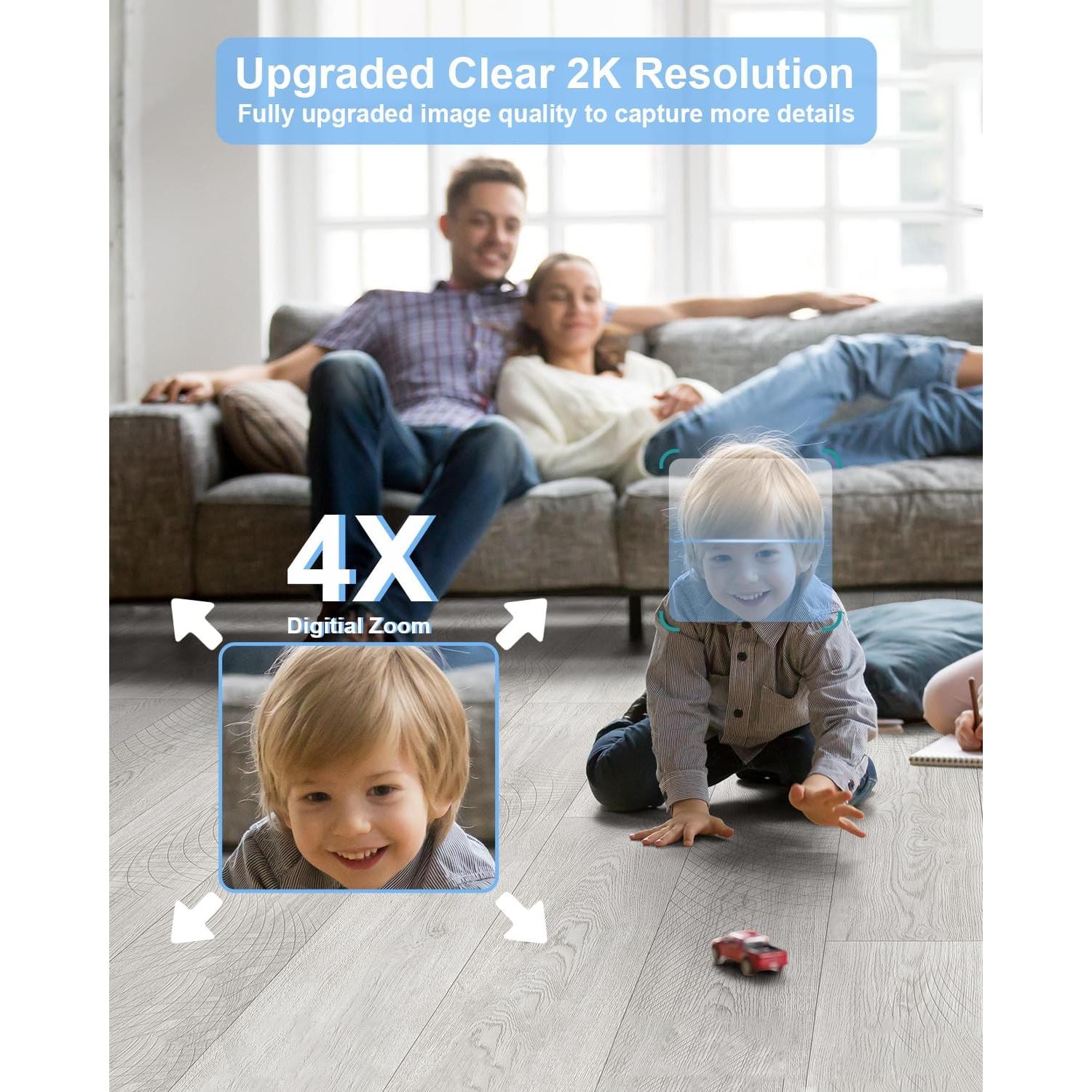 Cámara de Seguridad Interior GOLSPARK 2K con Audio Bidireccional