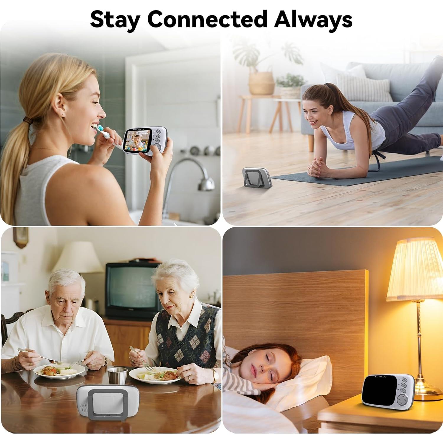 Monitor de Bebé Kokit KK32 3.2" HD Sin WiFi con Audio y Visión Nocturna