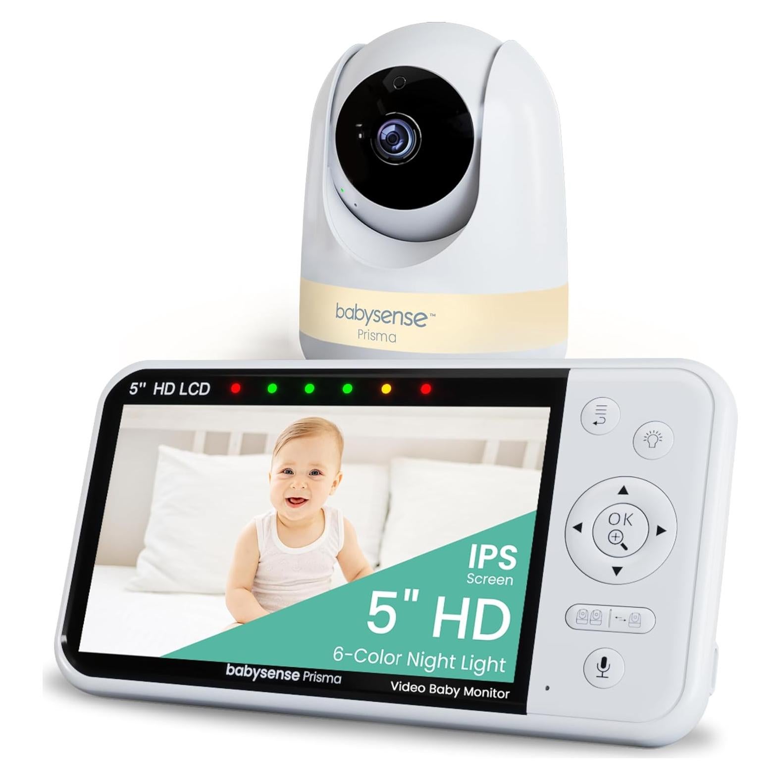 Monitor de Bebé Babysense Prisma 5" HD con Luz Nocturna