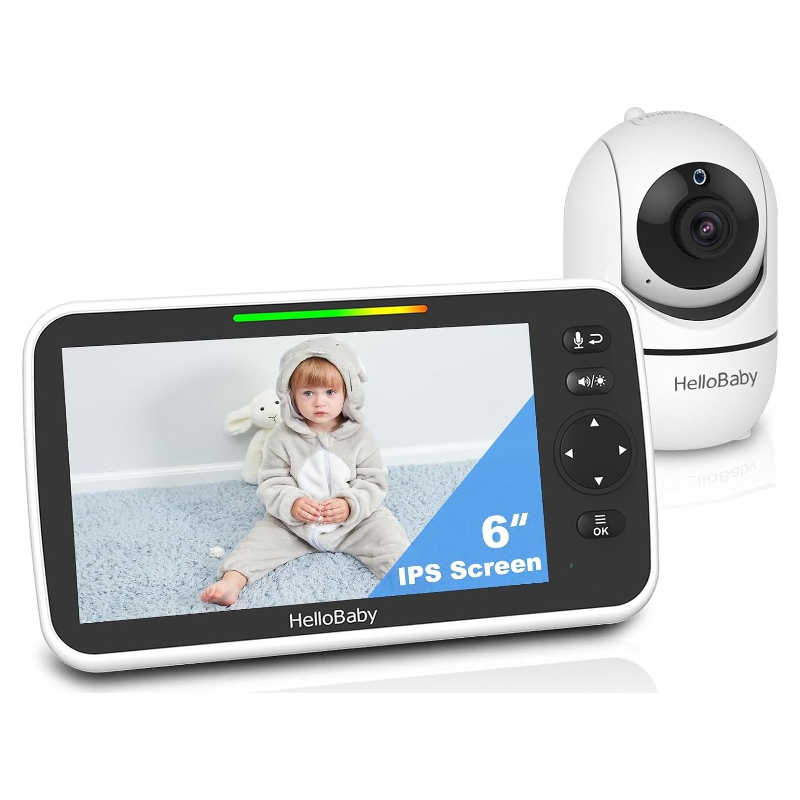 Monitor de Bebé HelloBaby HB6550Plus 6" Pantalla Dividida