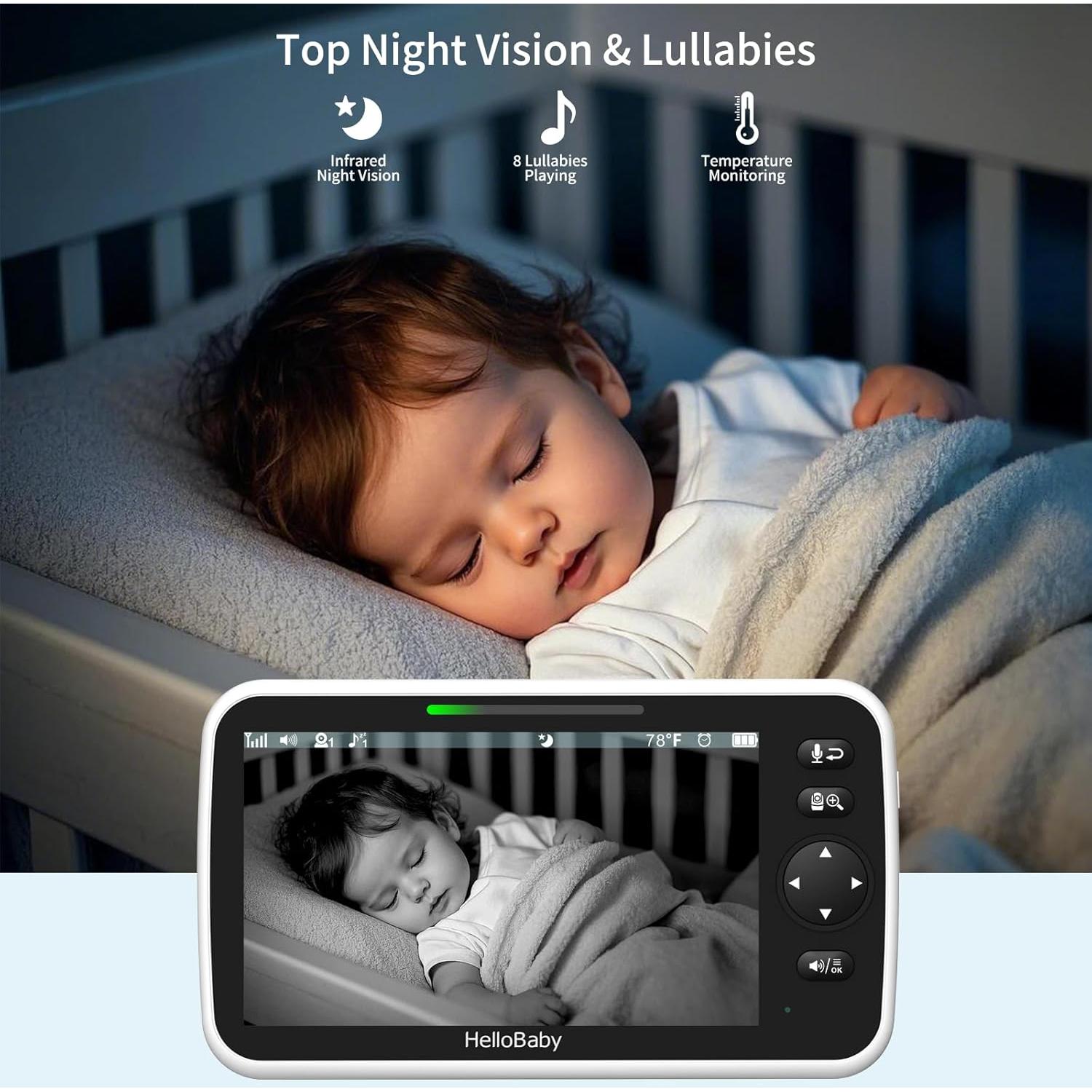 Monitor de Bebé HelloBaby HB6550Plus 6" Pantalla Dividida