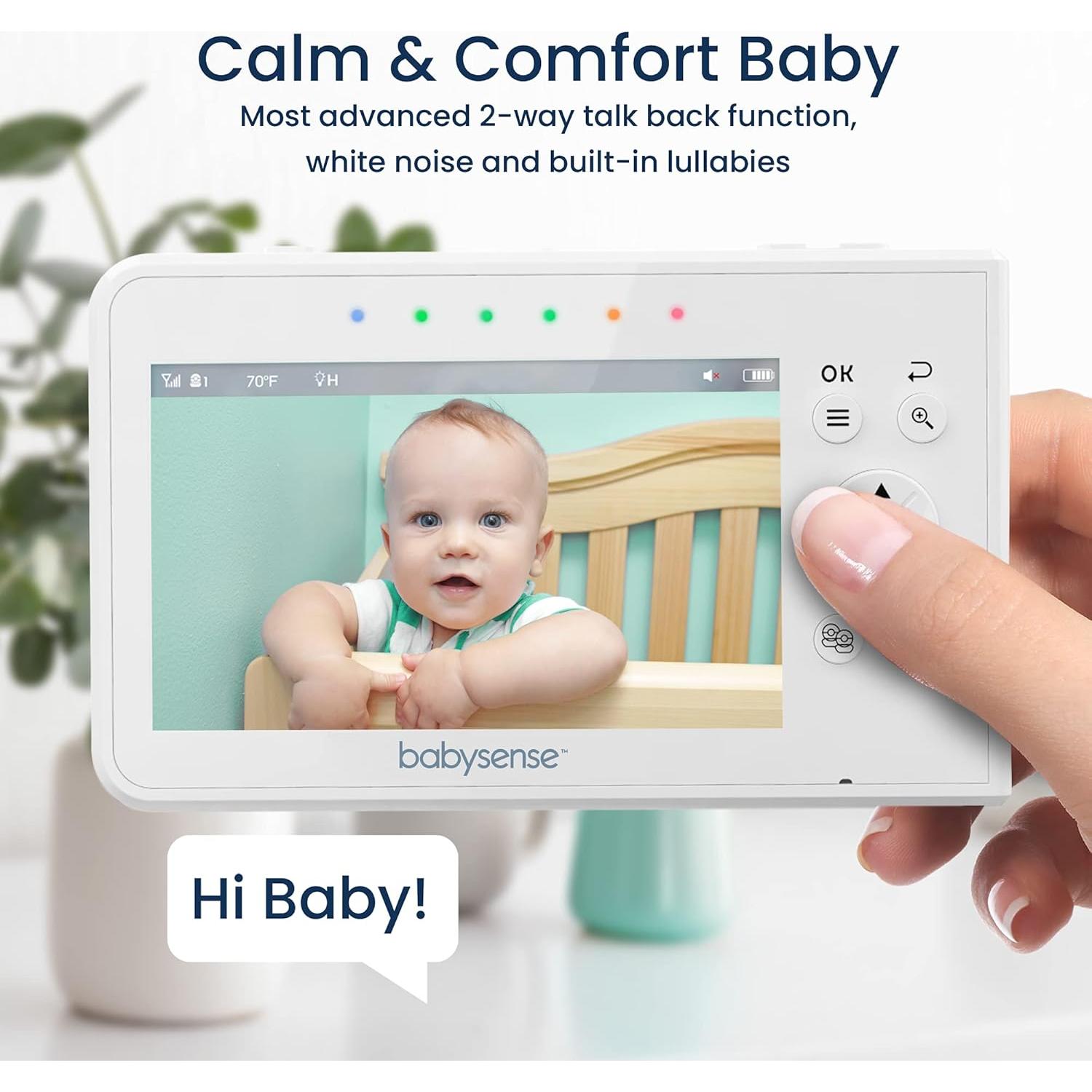 Monitor de Bebé Babysense 2 Cámaras 4.3" Pantalla Doble
