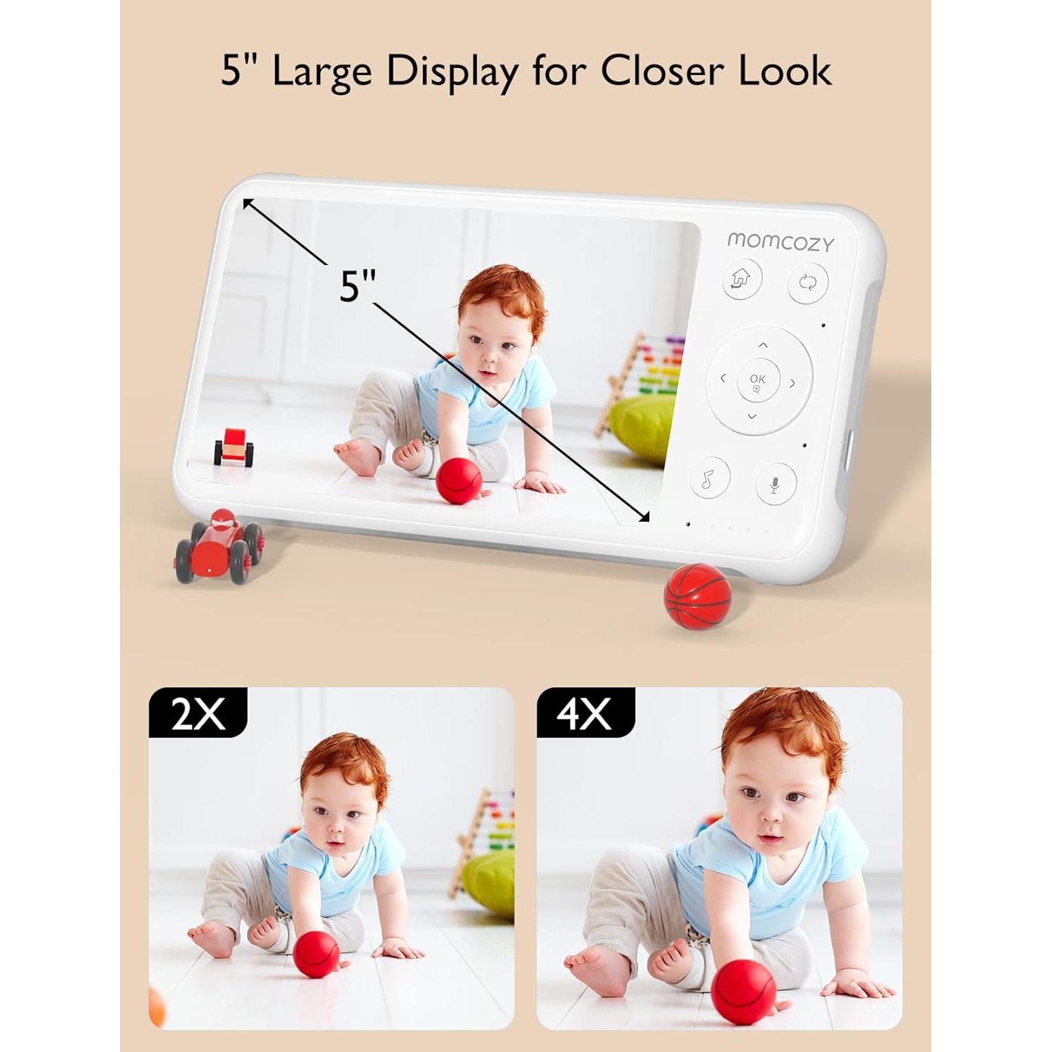 Cámara adicional Momcozy Baby Monitor BM01 HD 1080P con zoom