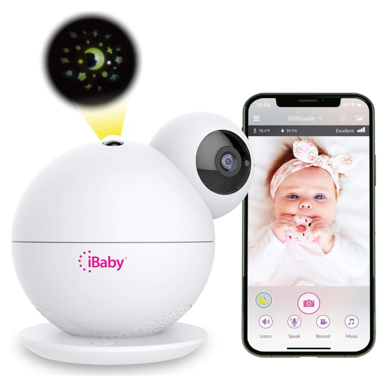 Monitor Inteligente para Bebés iBaby M8 2K con Proyector