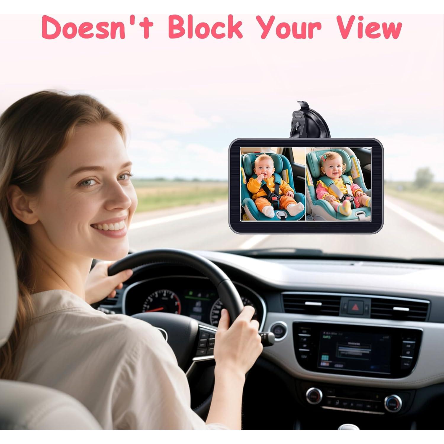 Cámara de Auto para Bebés 2-Kids HD 1080P Duales 7"