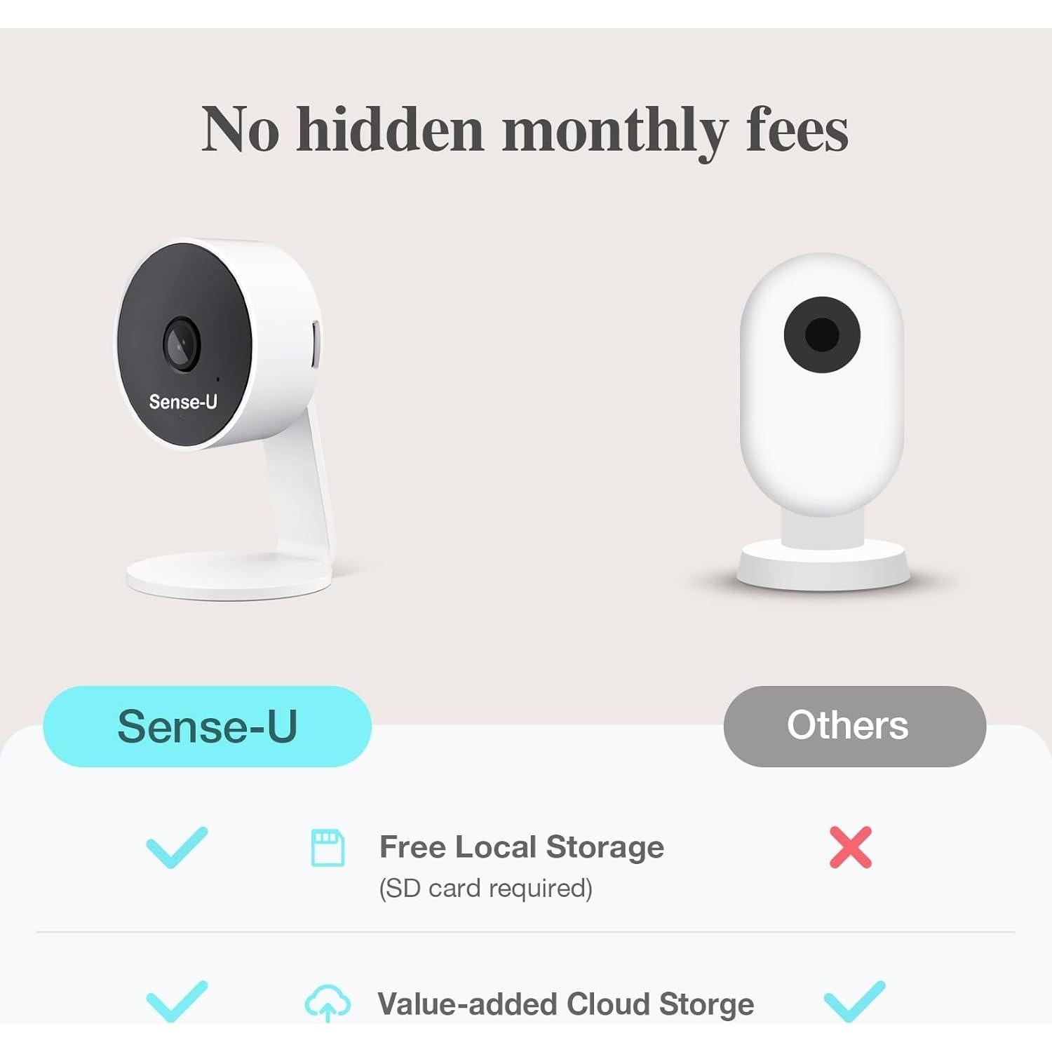 Cámara de Monitoreo para Bebés Sense-U AI HD 1080p