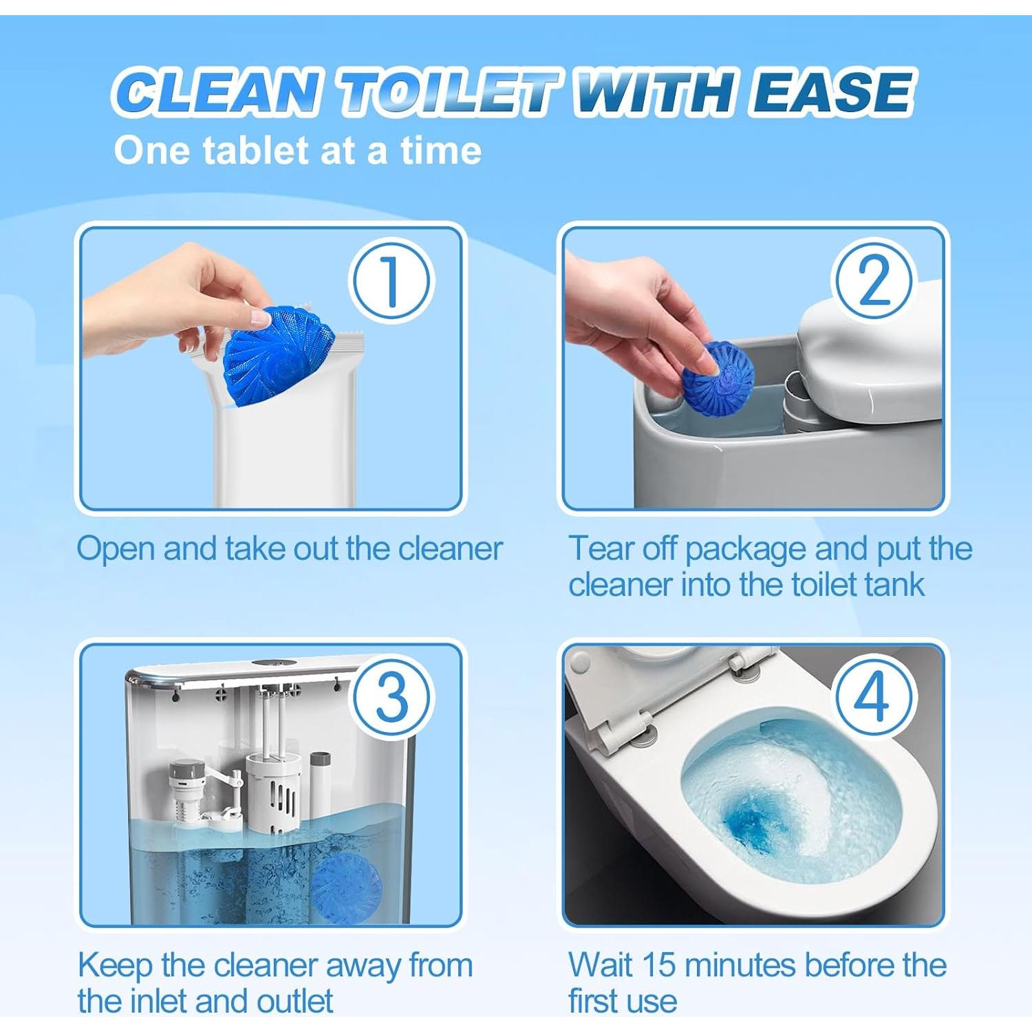 Tabletas Limpiadoras de Inodoro KIISIISO - Paquete de 18