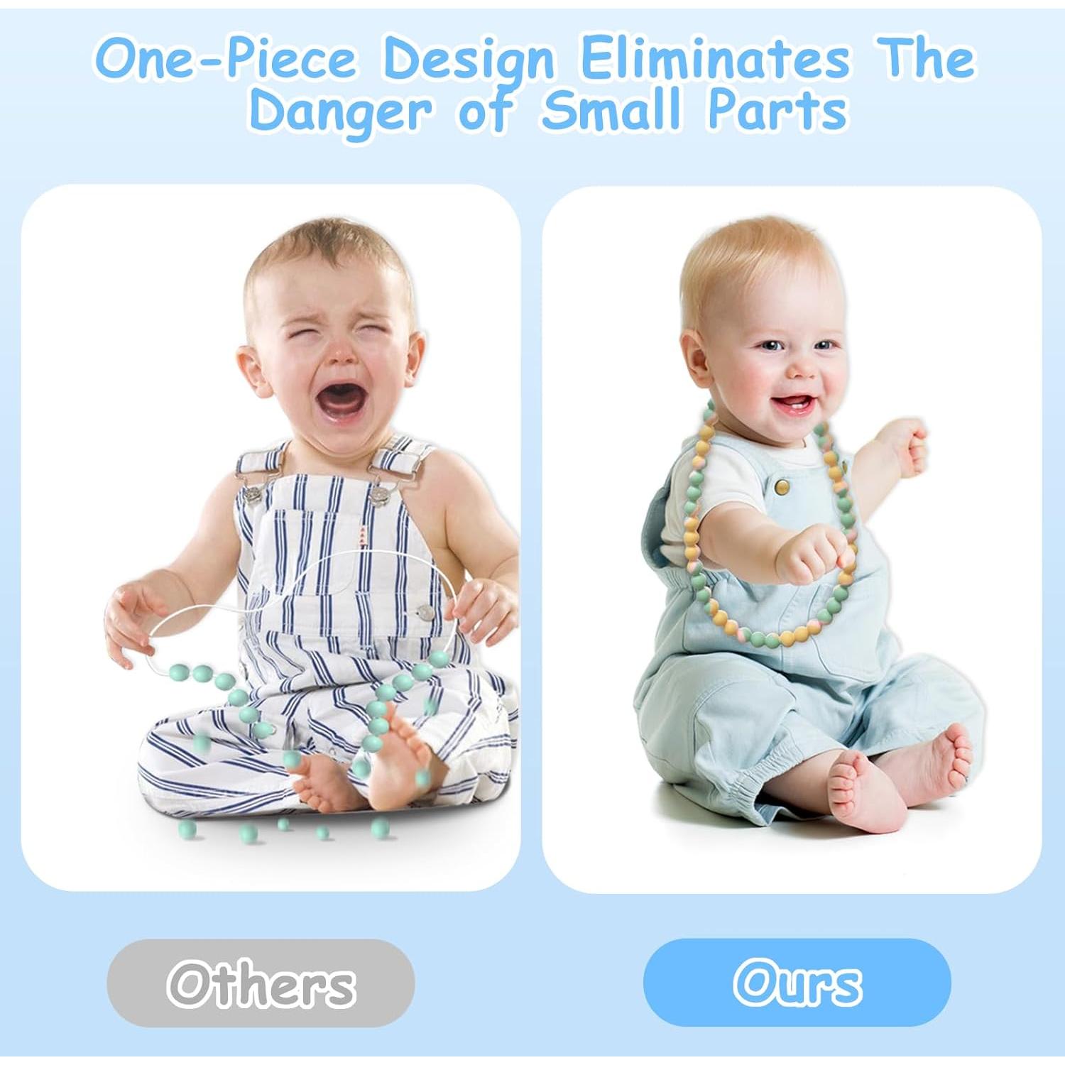 Collar de Dentición de Silicona para Bebé - Seguridad Integrada