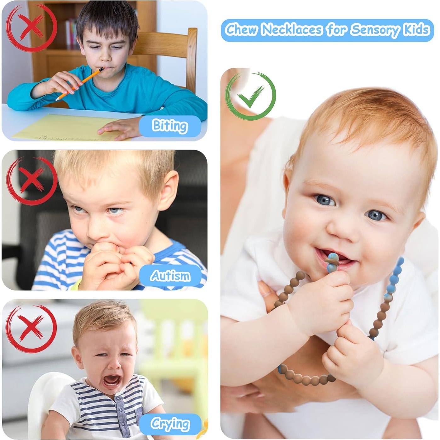 Collar de Dentición de Silicona para Bebé - Seguridad Integrada