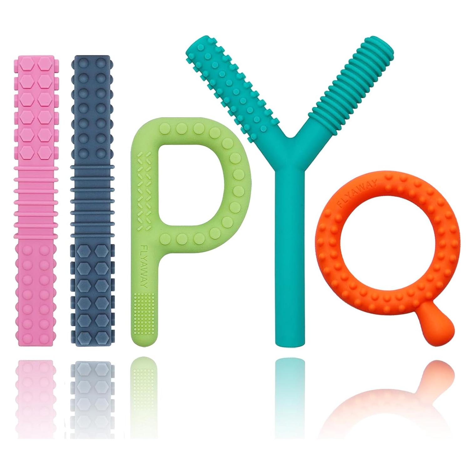 Juguetes Sensoriales de Silicona para Bebés - 5 Piezas Antibacterianas