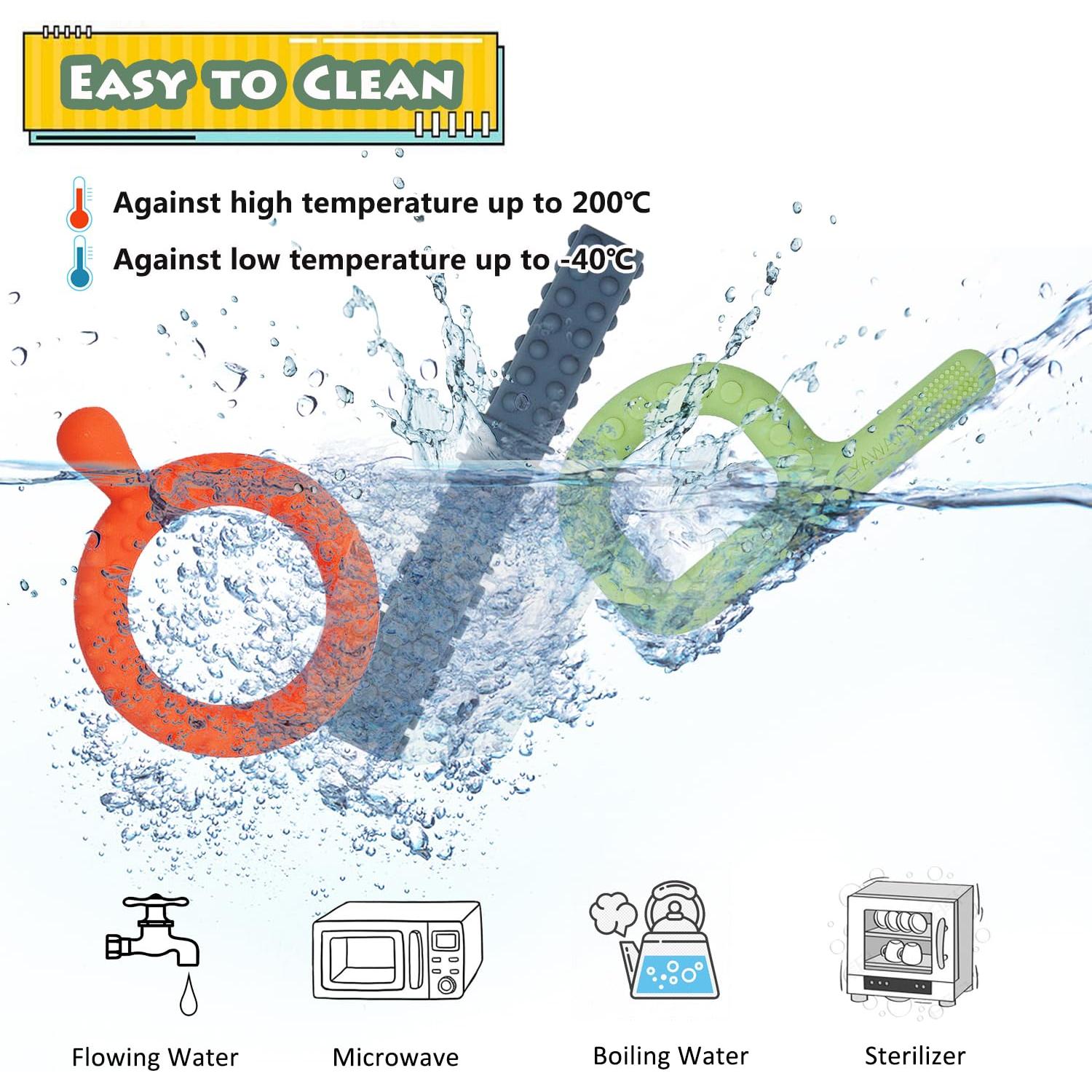 Juguetes Sensoriales de Silicona para Bebés - 5 Piezas Antibacterianas