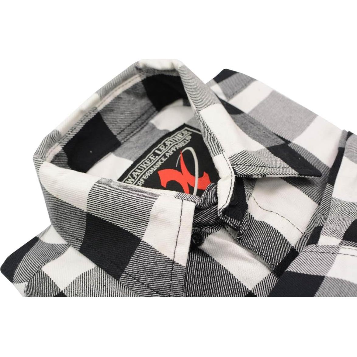 Camisa de Cuadros de Algodón Milwaukee Leather Manga Larga