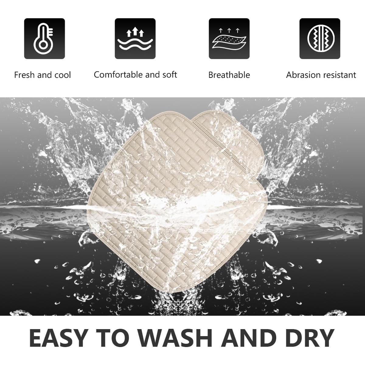 Funda de Asiento de Coche MUQIDA Beige Universal Antideslizante