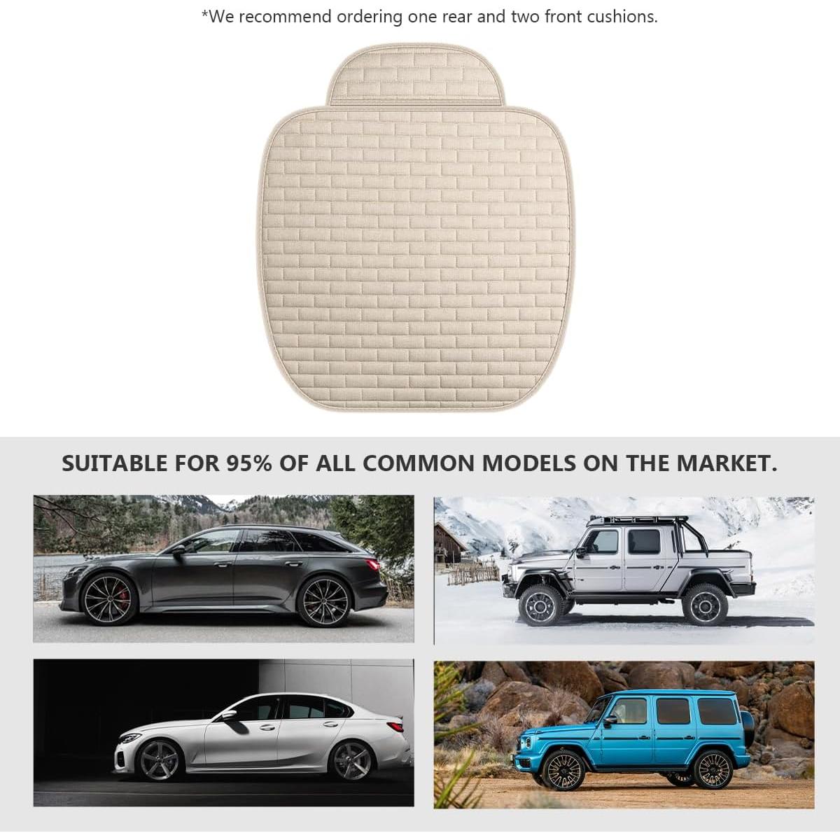 Funda de Asiento de Coche MUQIDA Beige Universal Antideslizante