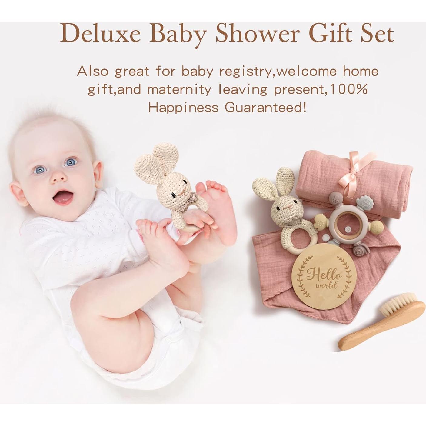 YOUUYS Conjunto de Regalo para Bebé - 6 Piezas Rosa