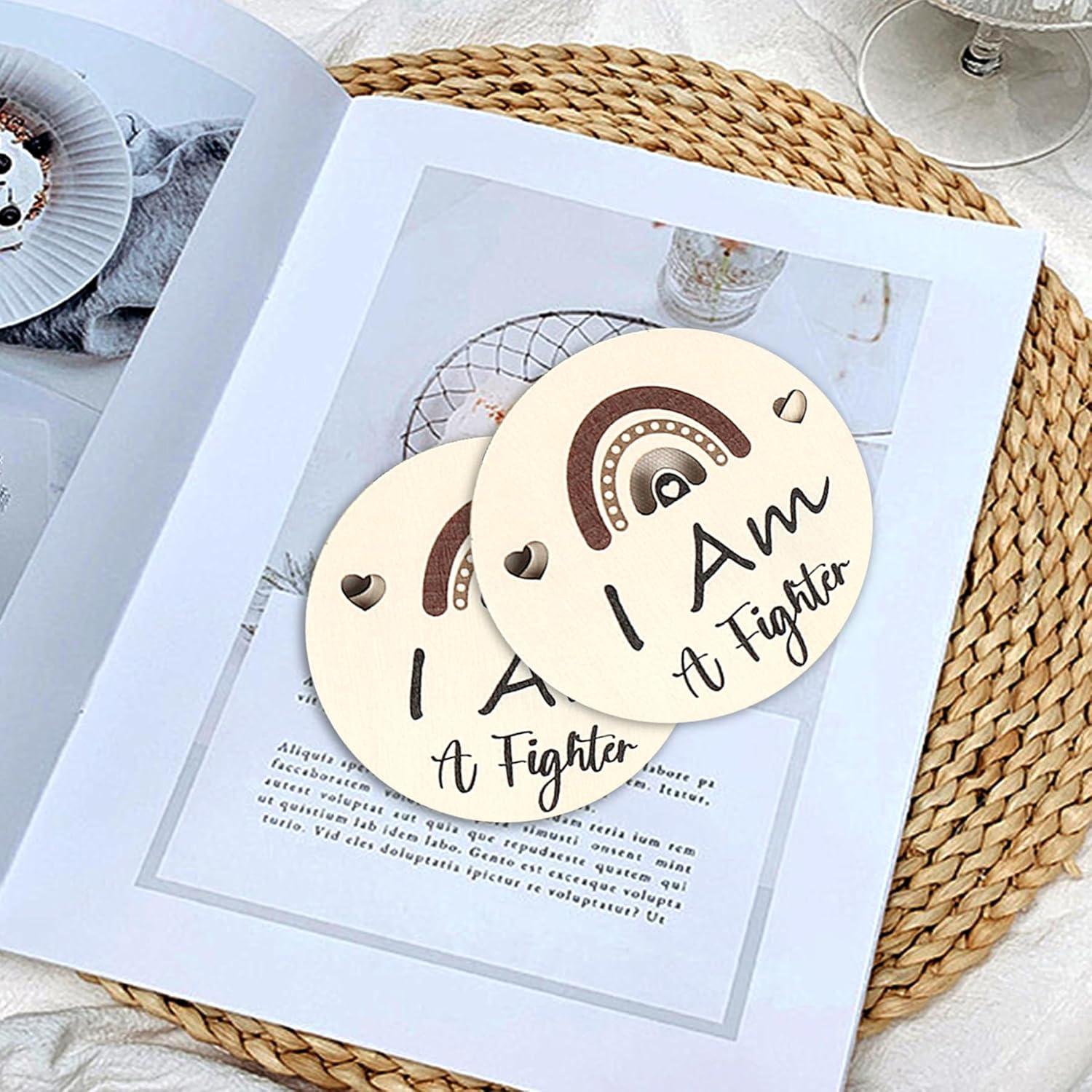 Tarjetas de Hitos NICU de Madera Natural - 14 Unidades