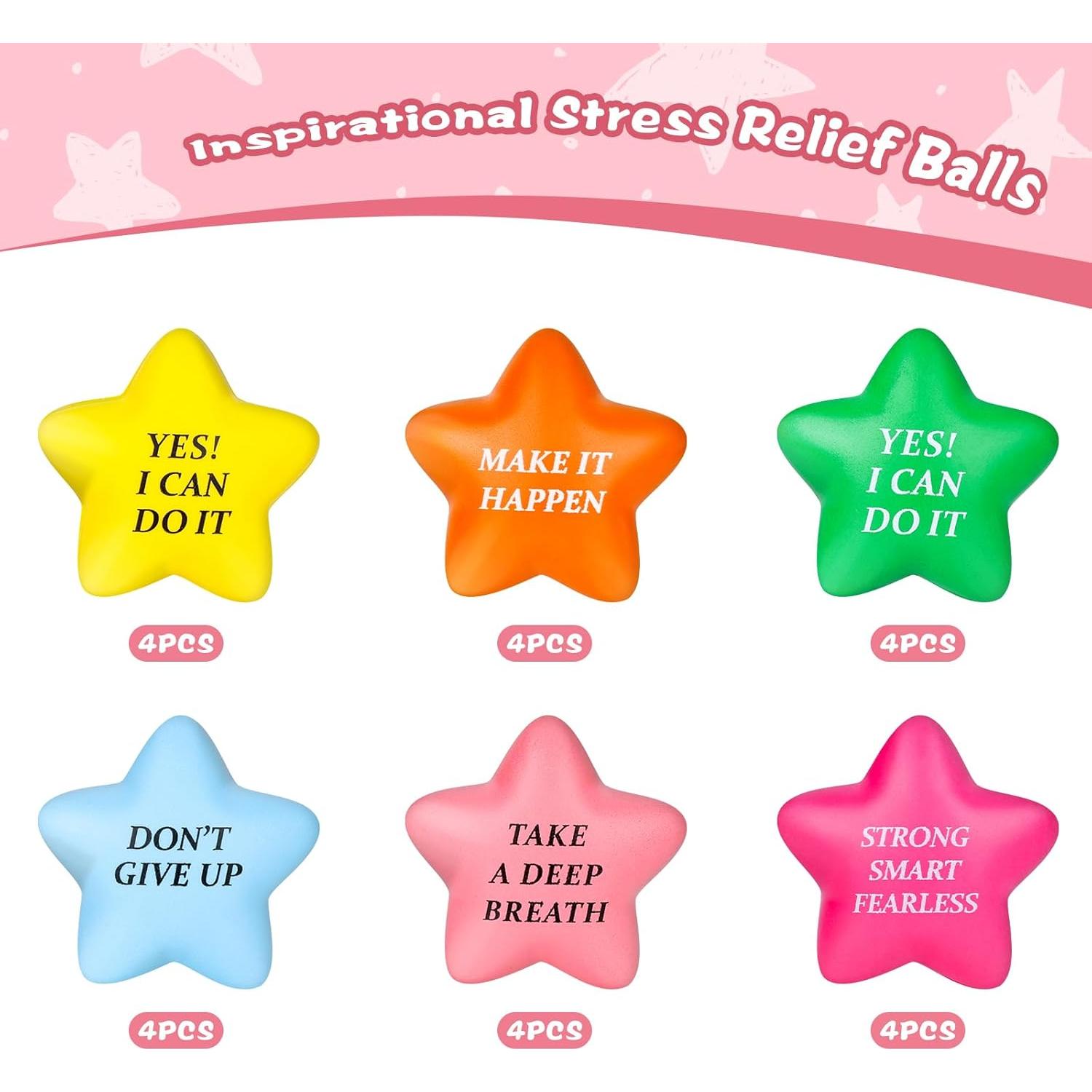 Pelotas de Estrés Motivacionales POPLAY 24PCS 5.08 cm