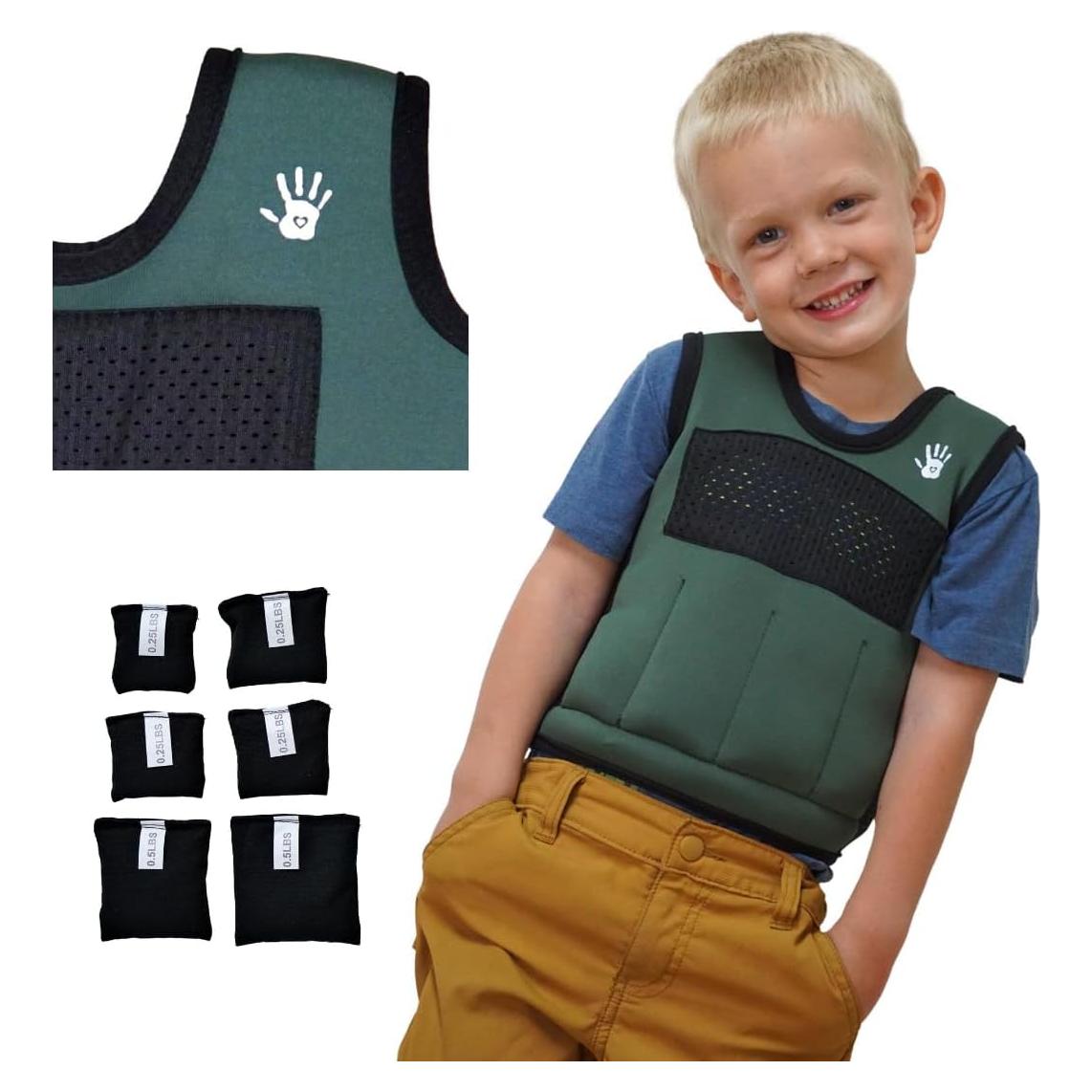Chaleco con peso SENSORY4U para niños 0.9 kg ajustable