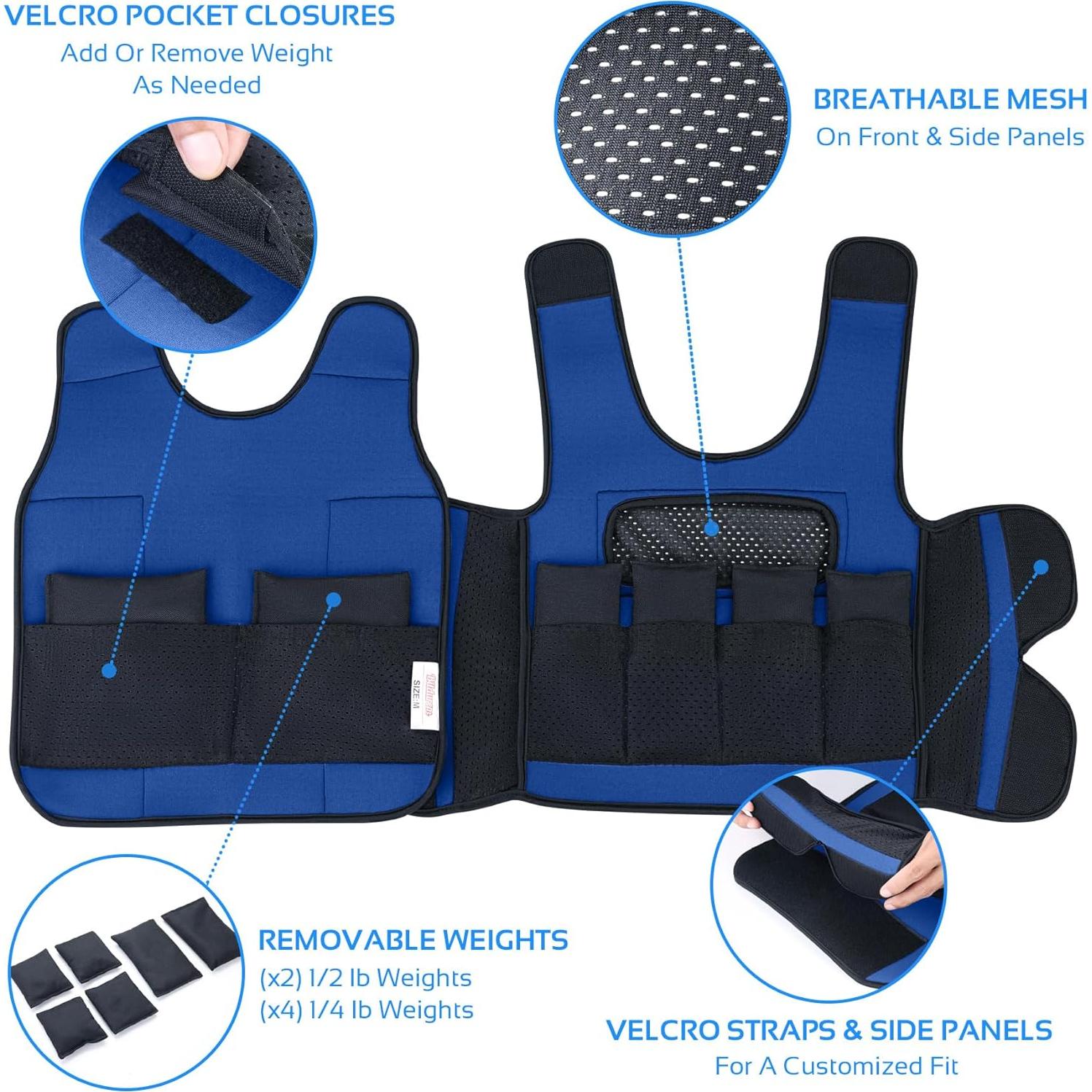 Chaleco con peso para niños Bildurem Mediano 1.36 kg