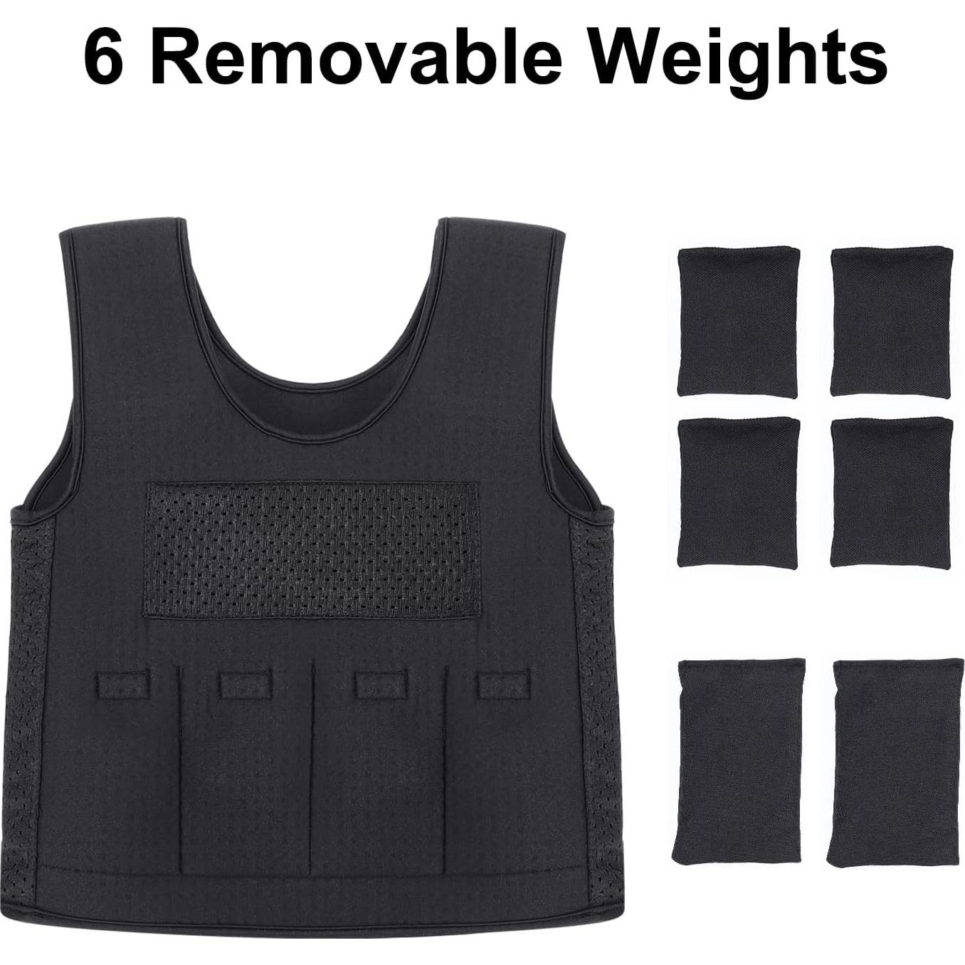 Chaleco de peso ajustable YAFANG para niños 10+ negro 1.36 kg