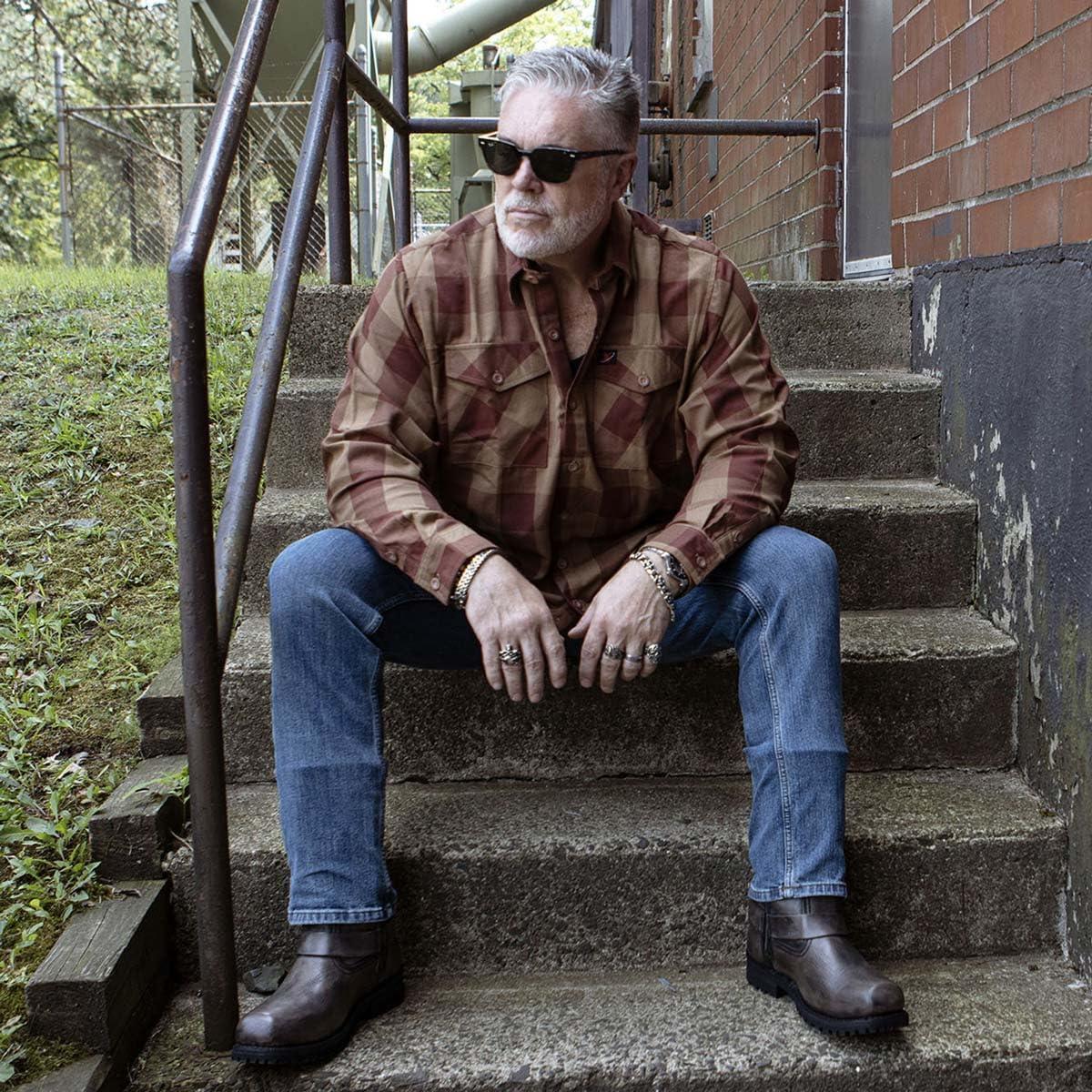 Camisa de Franela a Cuadros Hombre Milwaukee Leather - Algodón