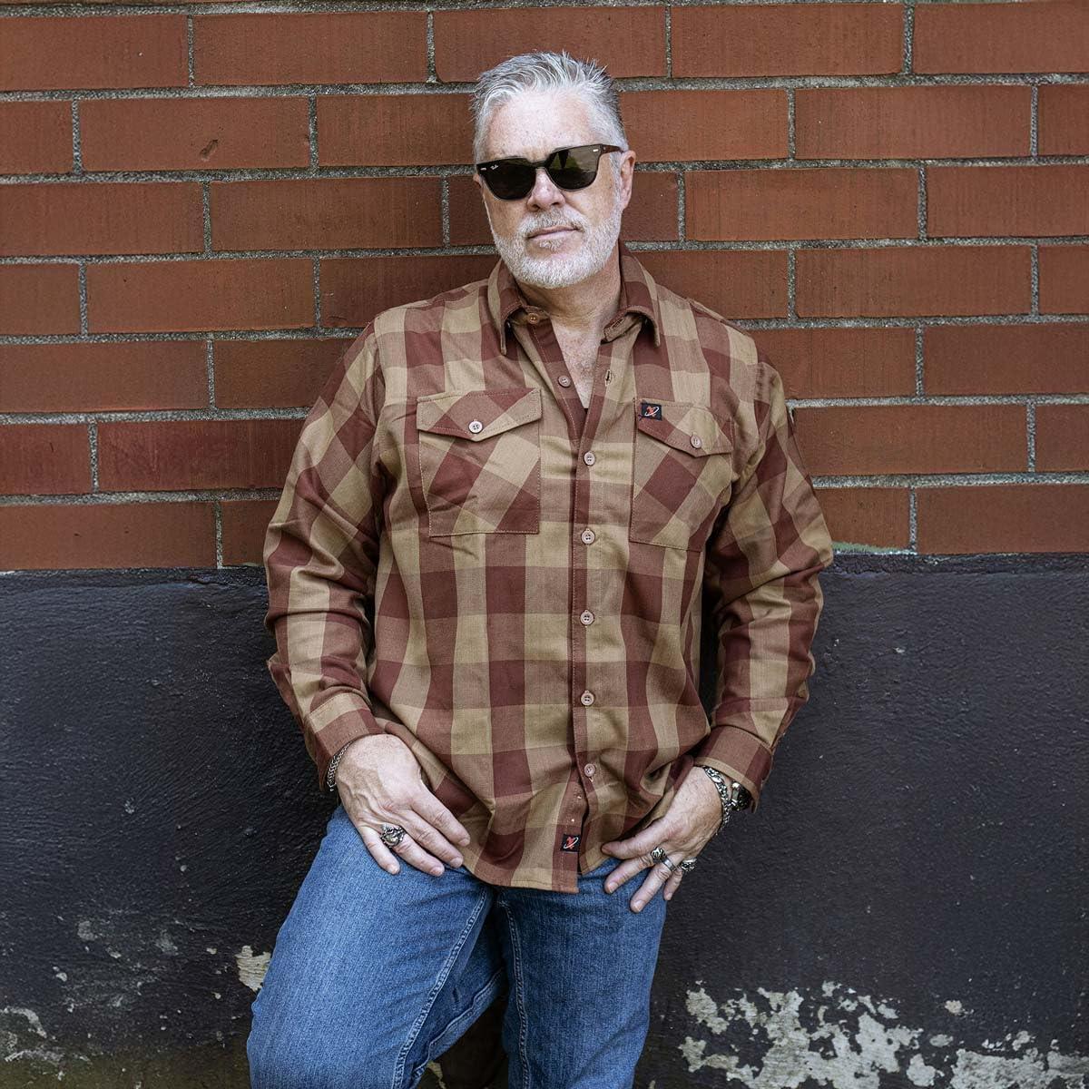 Camisa de Franela a Cuadros Hombre Milwaukee Leather - Algodón