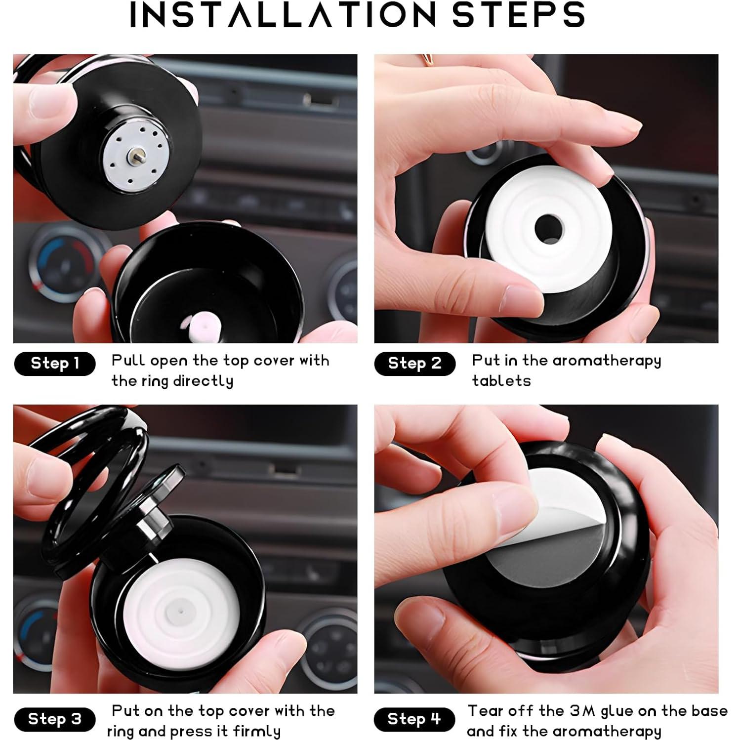 Difusor de Aromaterapia Solar para Coche DXNQ - Negro