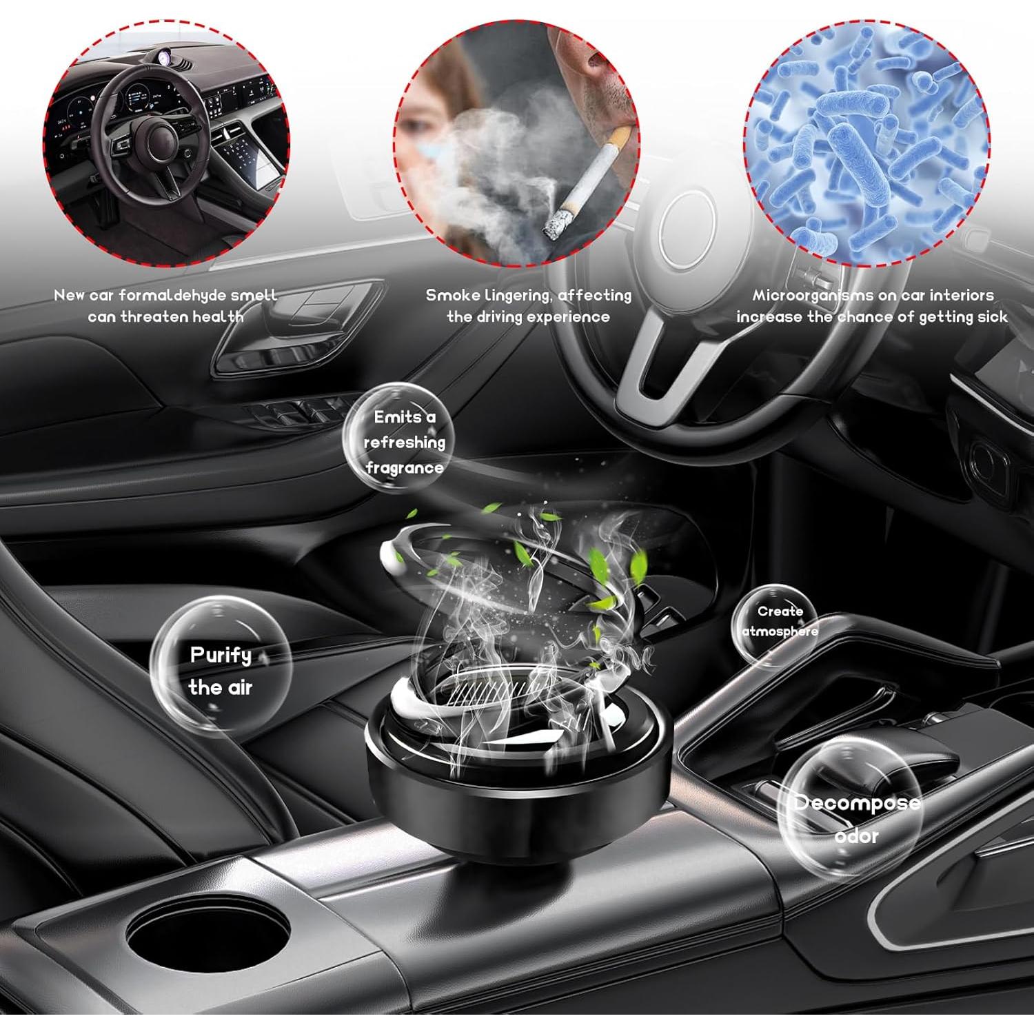 Difusor de Aromaterapia Solar para Coche DXNQ - Negro