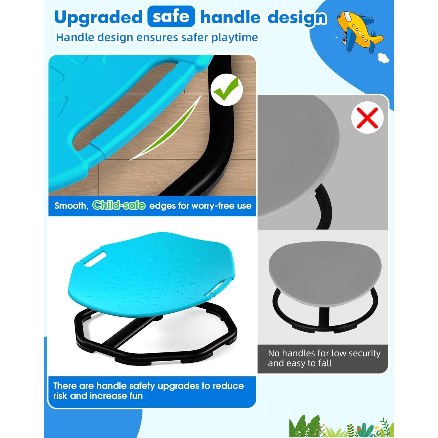 Silla Giratoria Sensorial Winnrok Azul para Niños Autistas