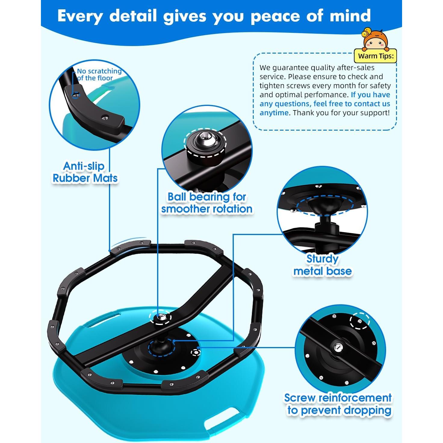 Silla Giratoria Sensorial Winnrok Azul para Niños Autistas