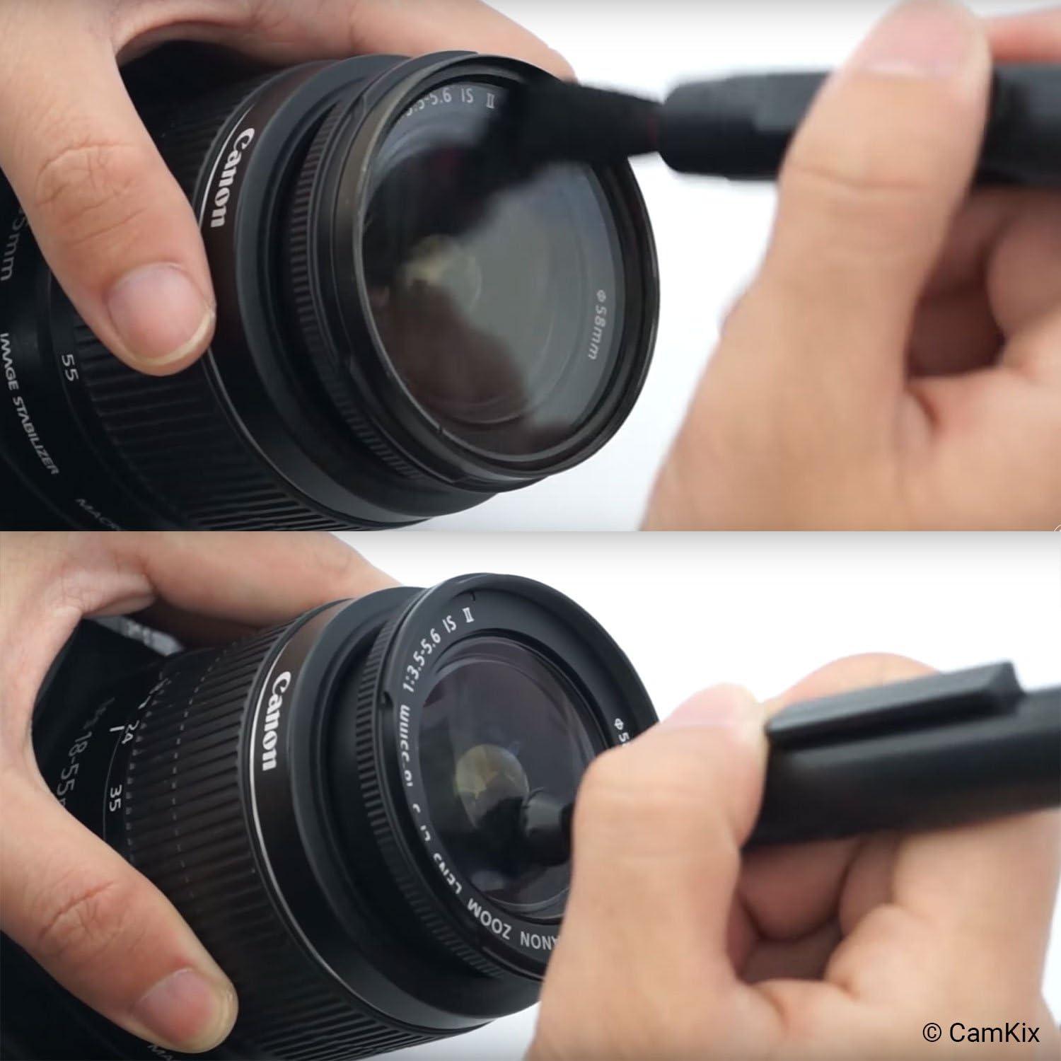 Kit de Limpieza de Lentes CAMKIX - 50 Toallitas, Soplador y Paños