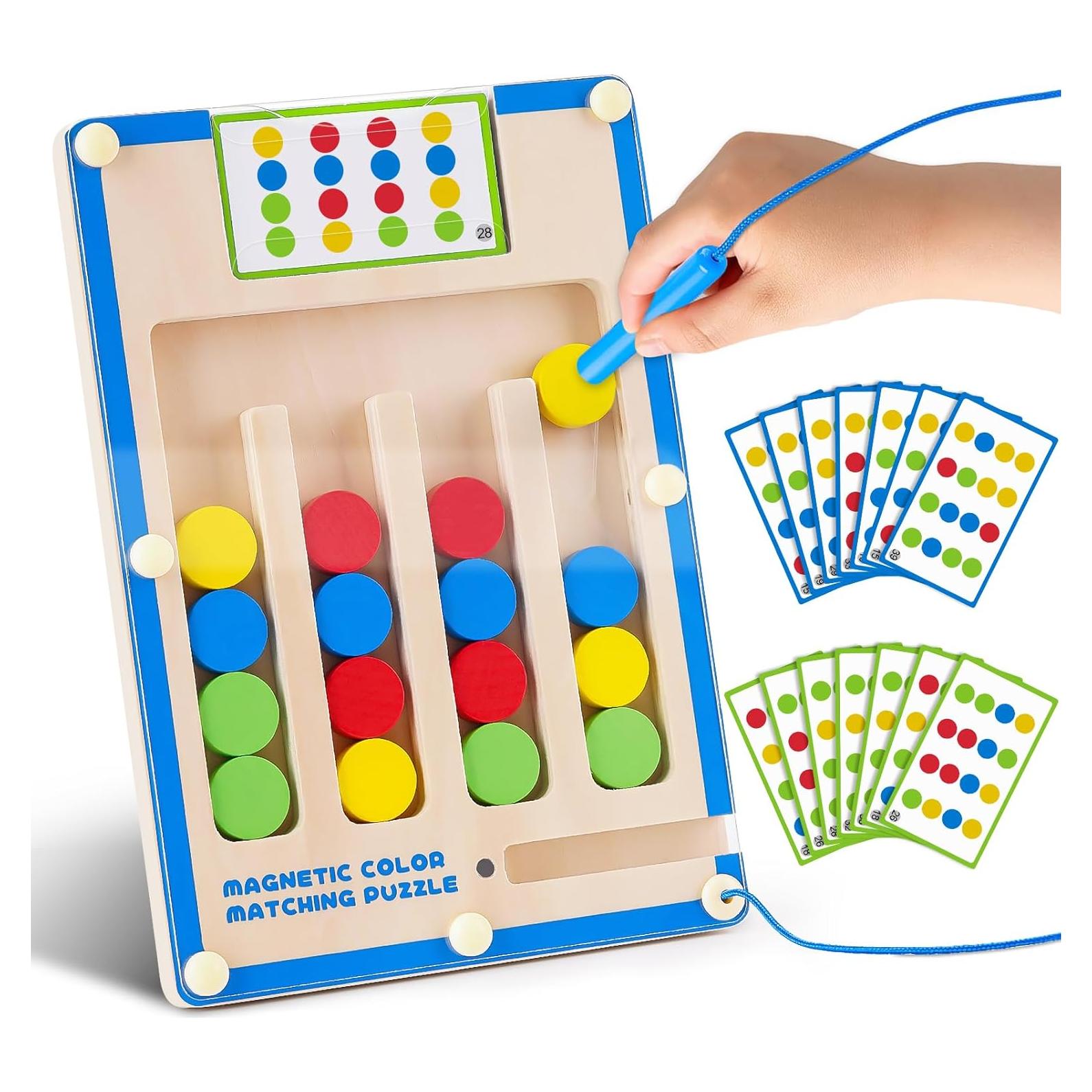 Juguete Educativo de Madera Montessori TMGOT - Rompecabezas Magnético 21.9x15.3 cm