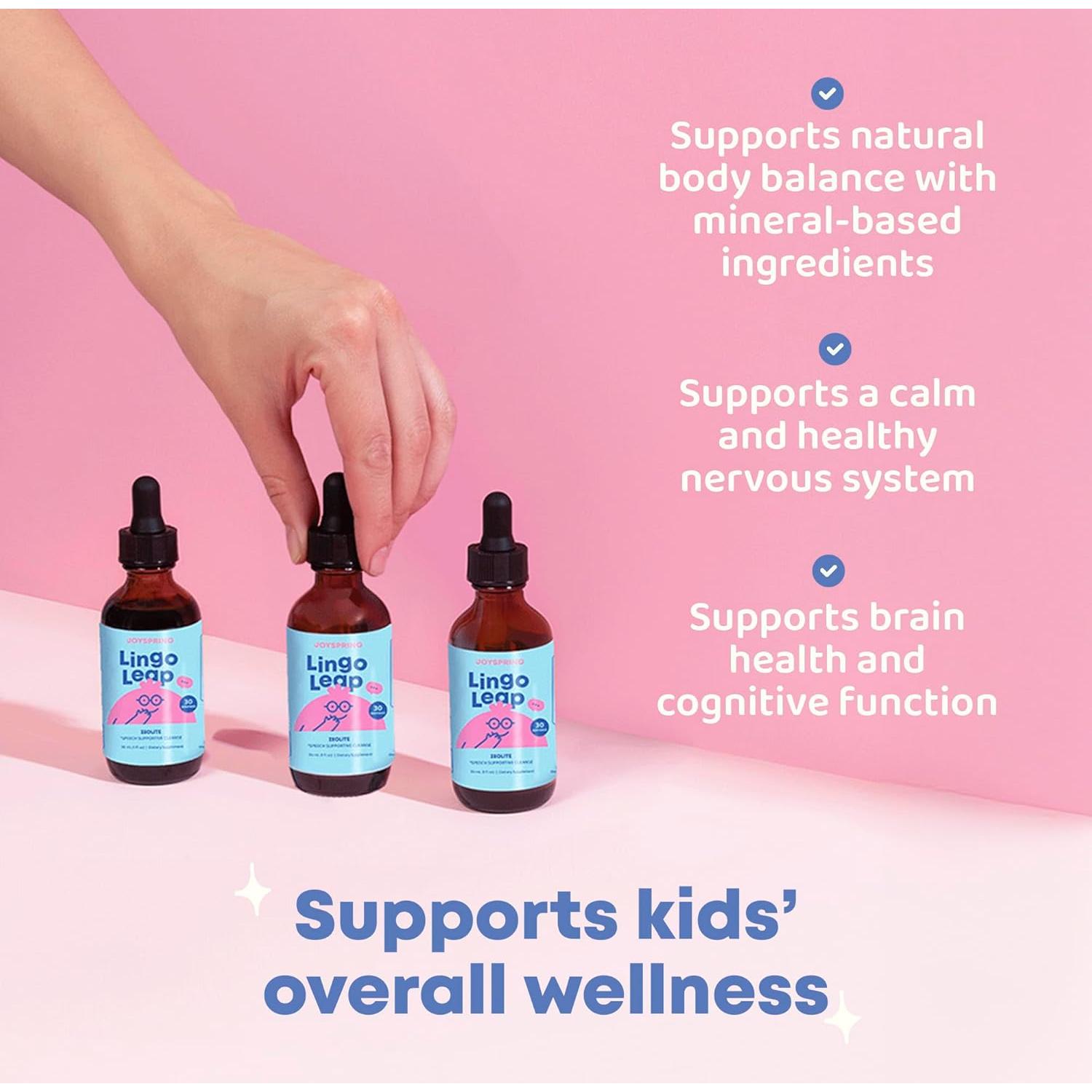 Suplemento Líquido JoySpring LingoLeap 30ml - Bienestar Niños 3+