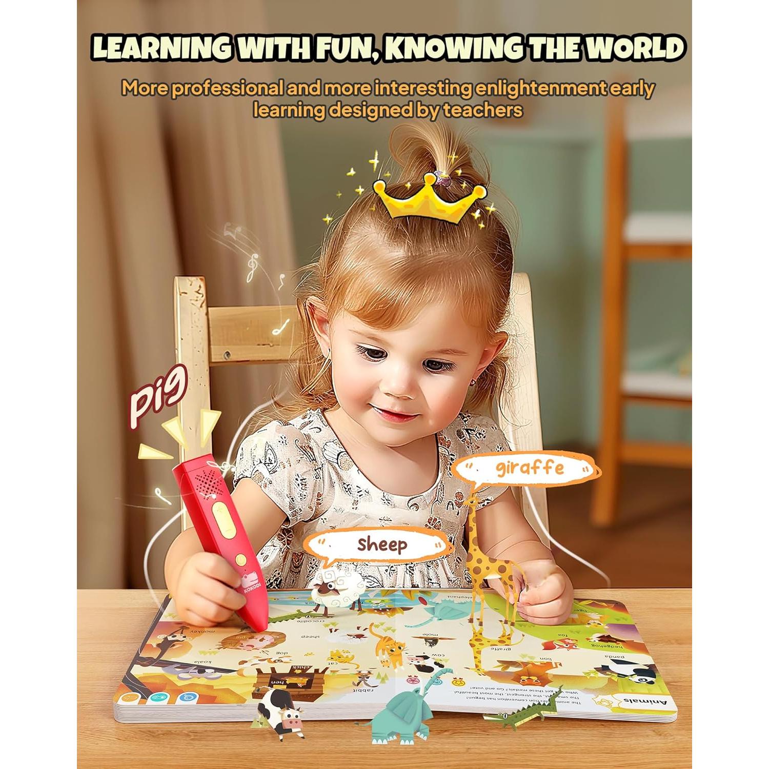 KOKODI Lápiz Hablante Interactivo para Niños 2-5 Años