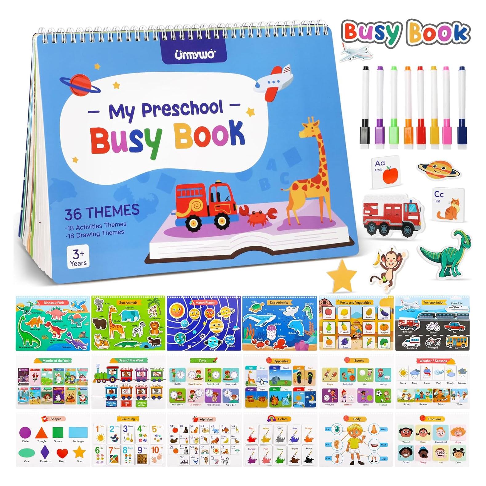 Libro Ocupado Educativo URMYWO para Niños 2-8 Años