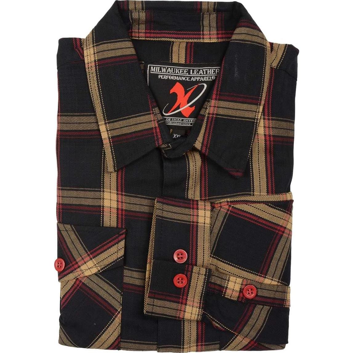 Camisa de Franela a Cuadros Hombre Milwaukee Leather Larga