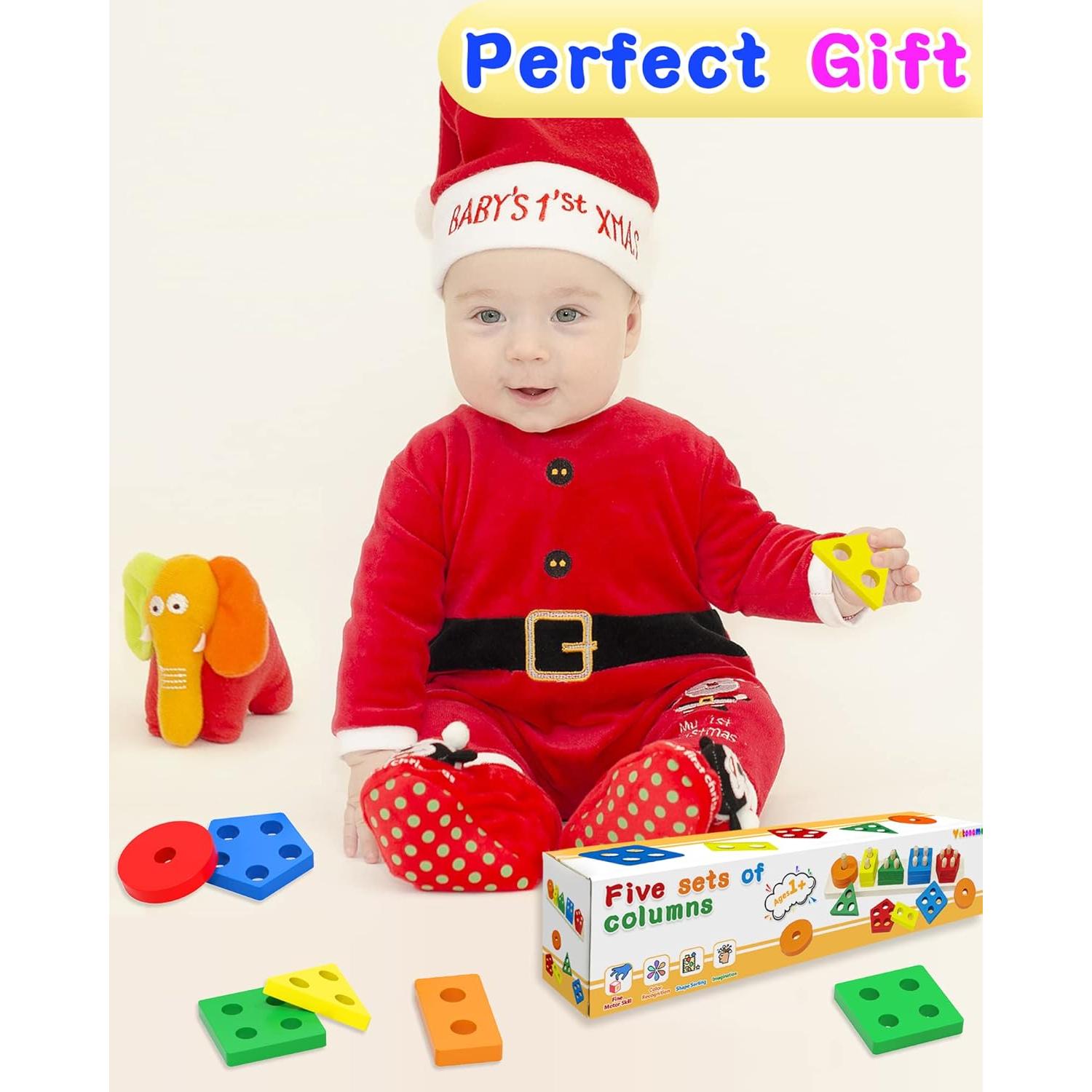 Juguete Montessori Yetonamr de Clasificación y Apilamiento 20 Piezas