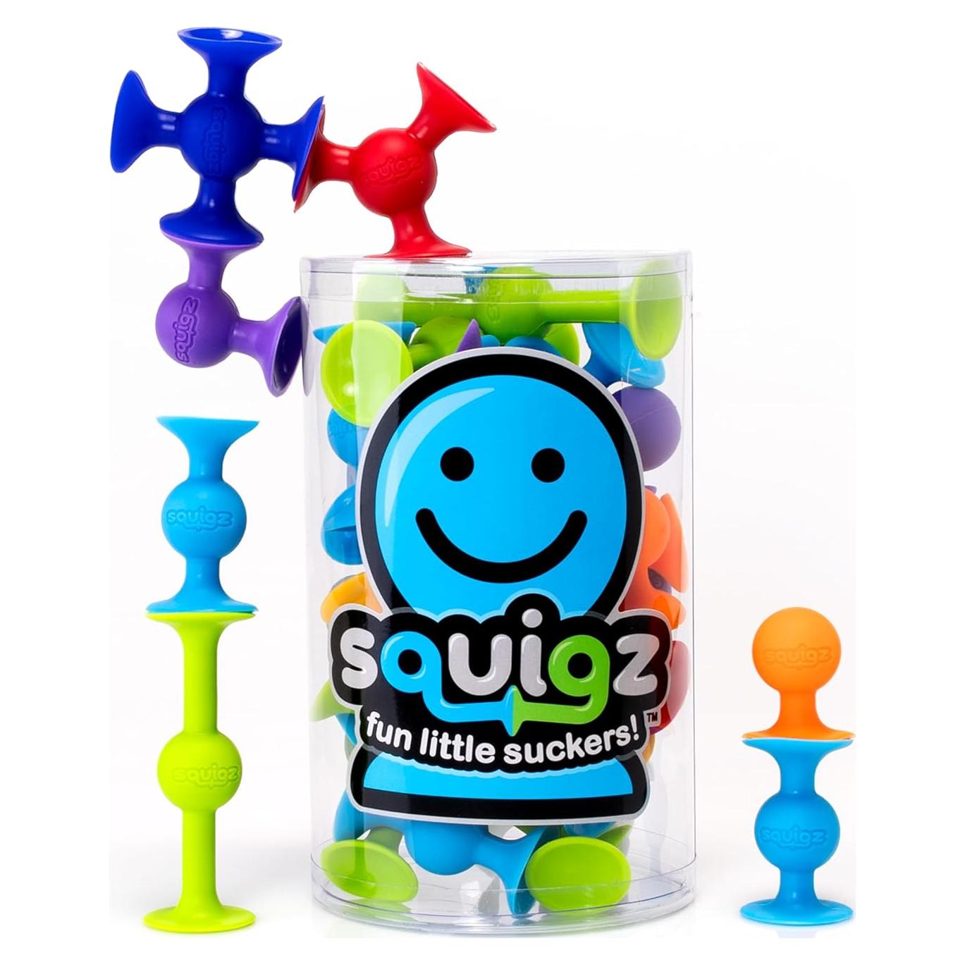 Conjunto de Inicio Squigz Fat Brain Toys 24 Piezas Juguetes Sensoriales