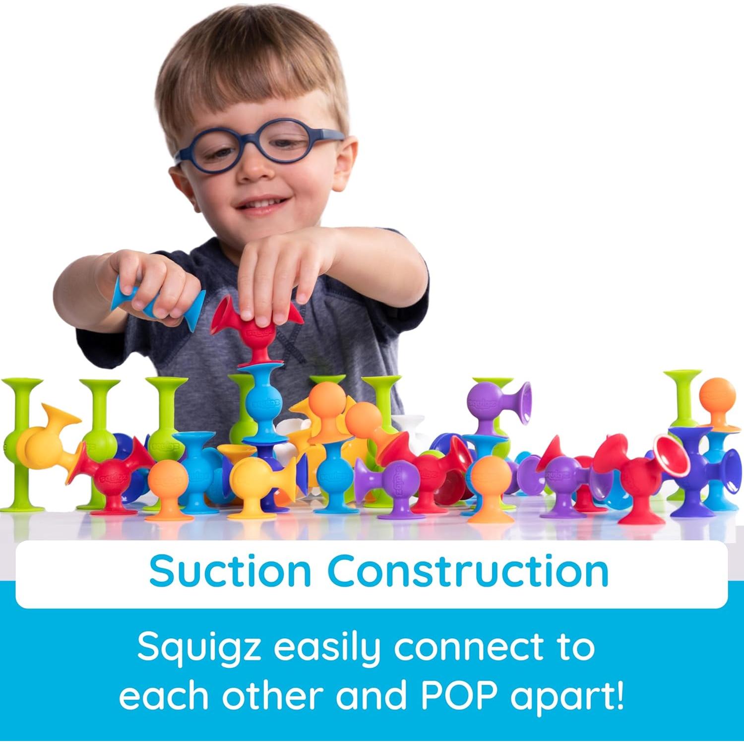 Conjunto de Inicio Squigz Fat Brain Toys 24 Piezas Juguetes Sensoriales