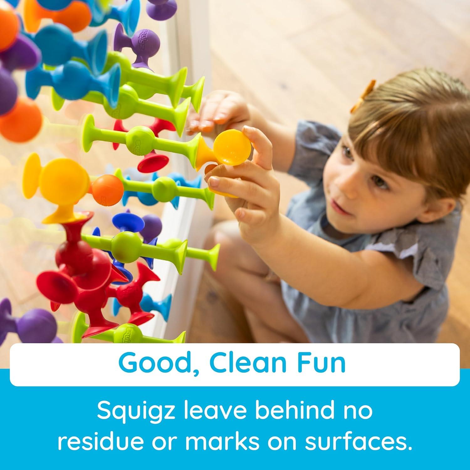 Conjunto de Inicio Squigz Fat Brain Toys 24 Piezas Juguetes Sensoriales