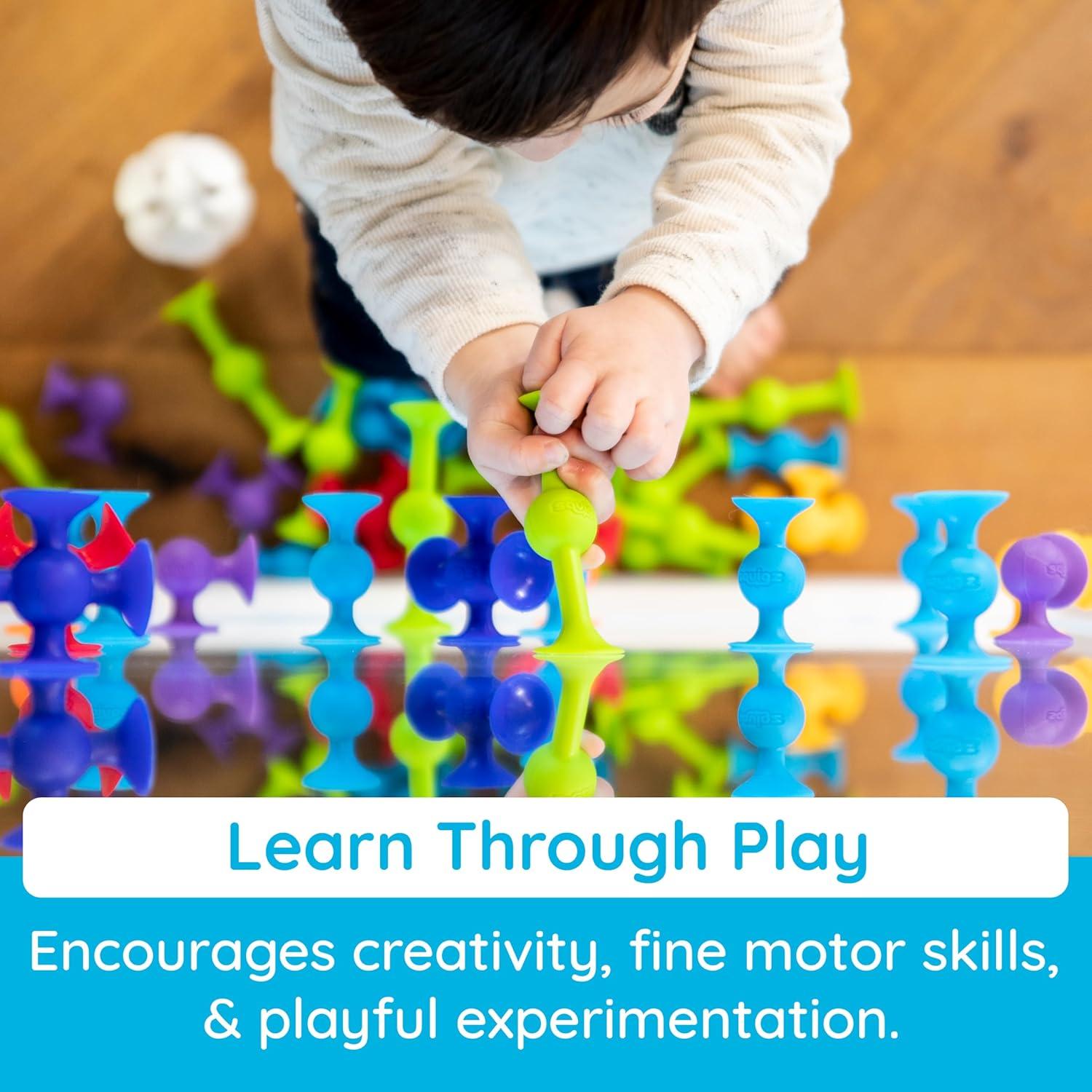 Conjunto de Inicio Squigz Fat Brain Toys 24 Piezas Juguetes Sensoriales